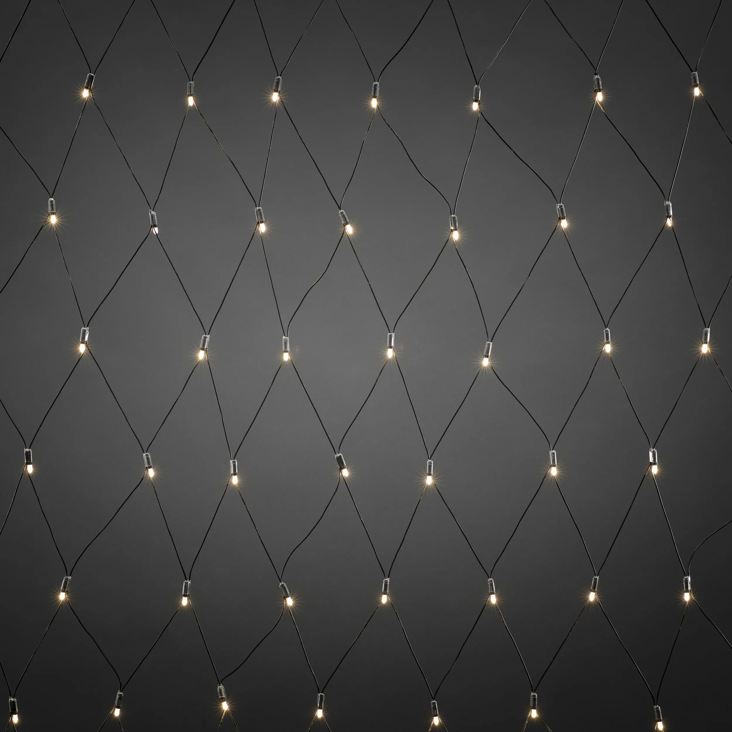 Tillägg nät 104 LED Varmvit/Svart