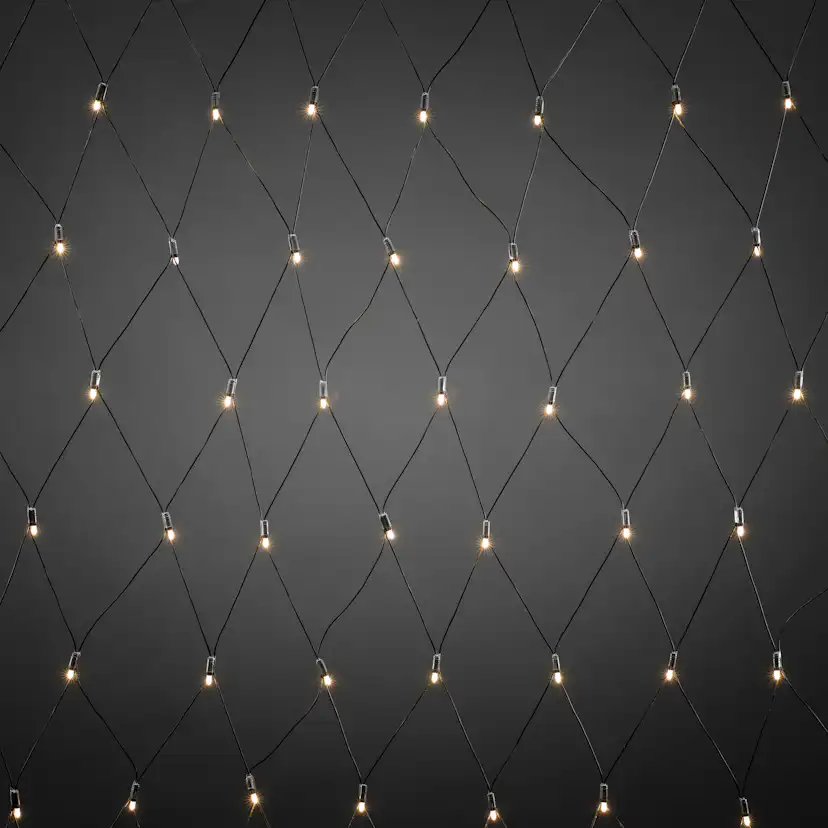 Tillägg nät 104 LED Varmvit/Svart