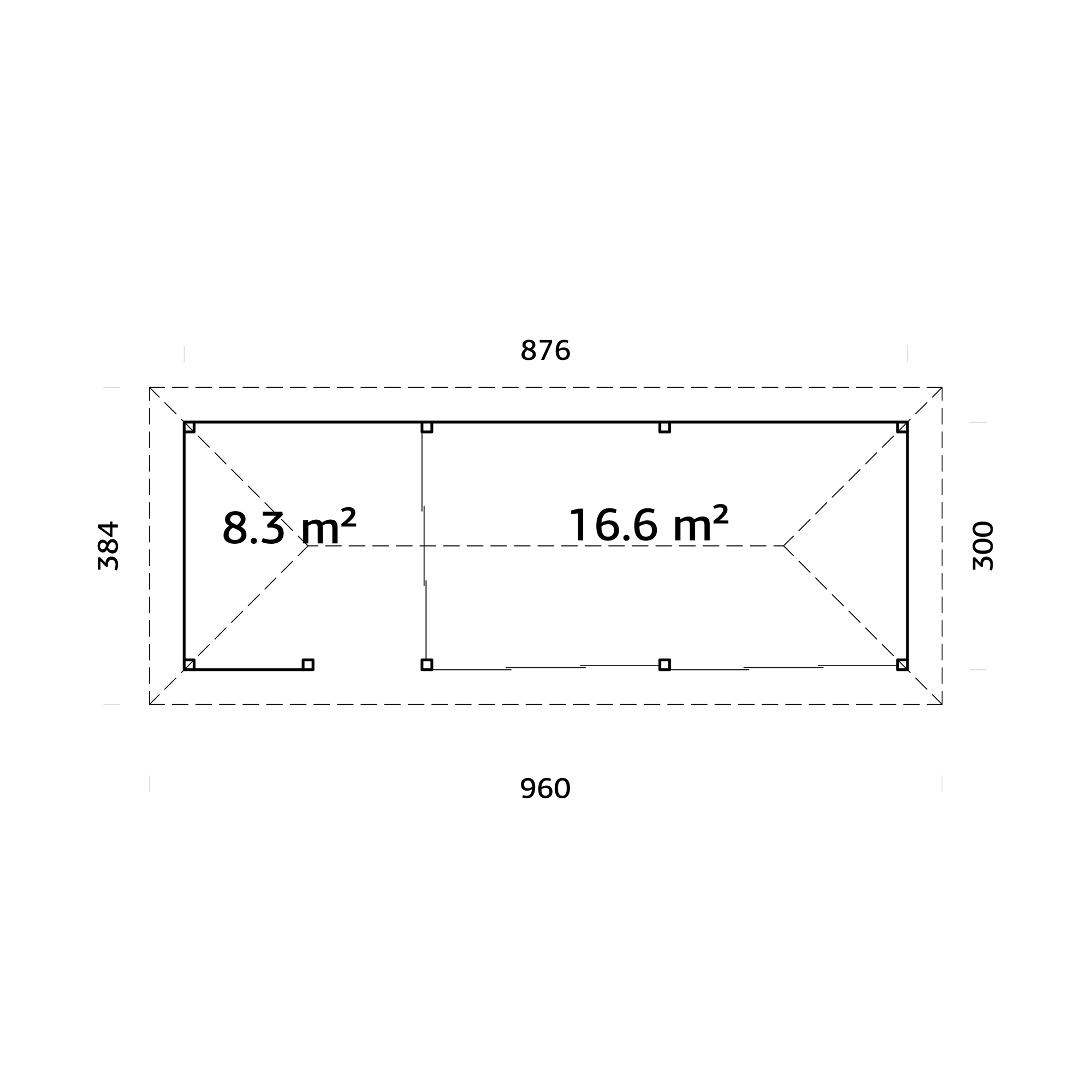 Uterum Palmako Bianca 24,9 m2 Set 219 Slide