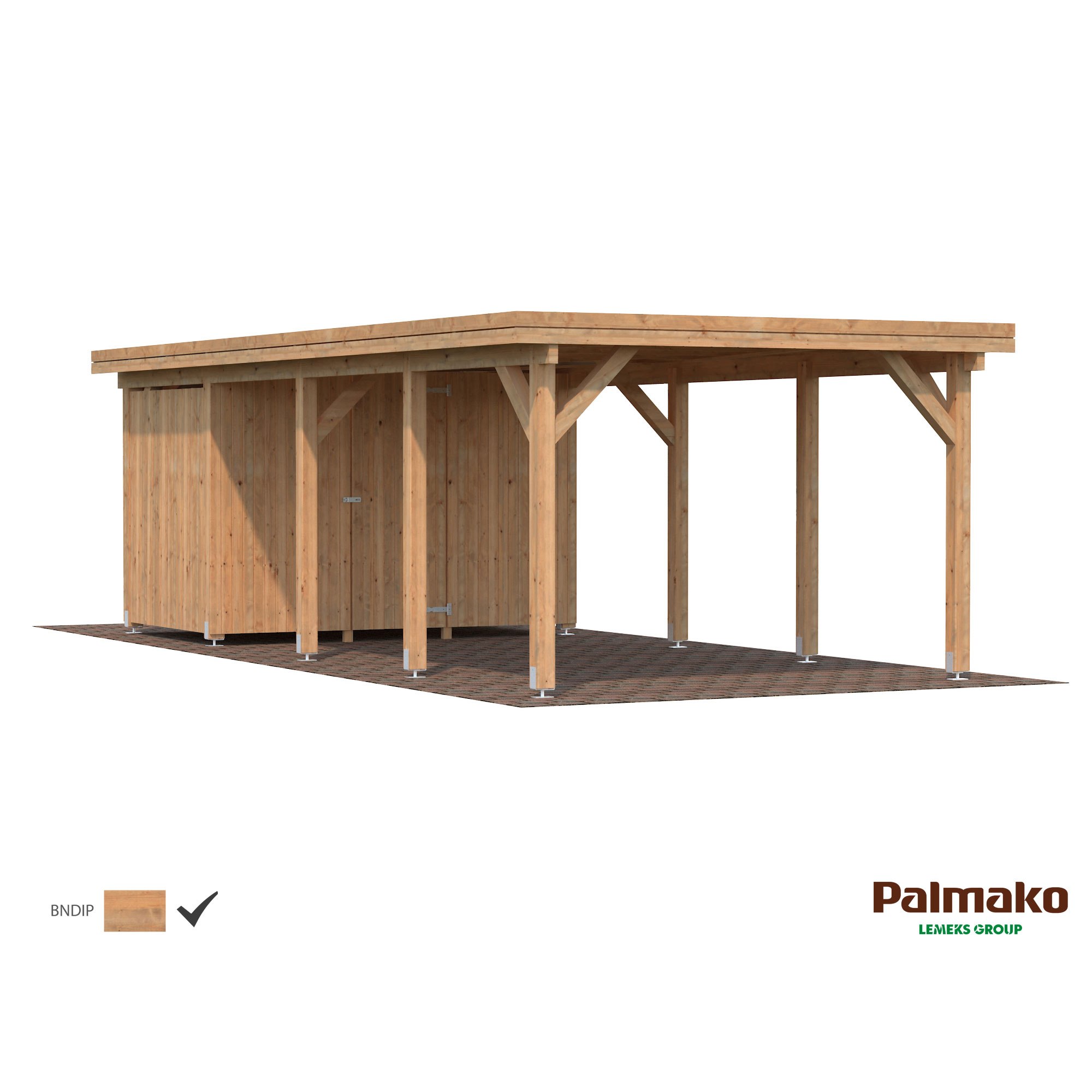 Förråd Palmako 5,8 m2 tillbehör till Carport Karl