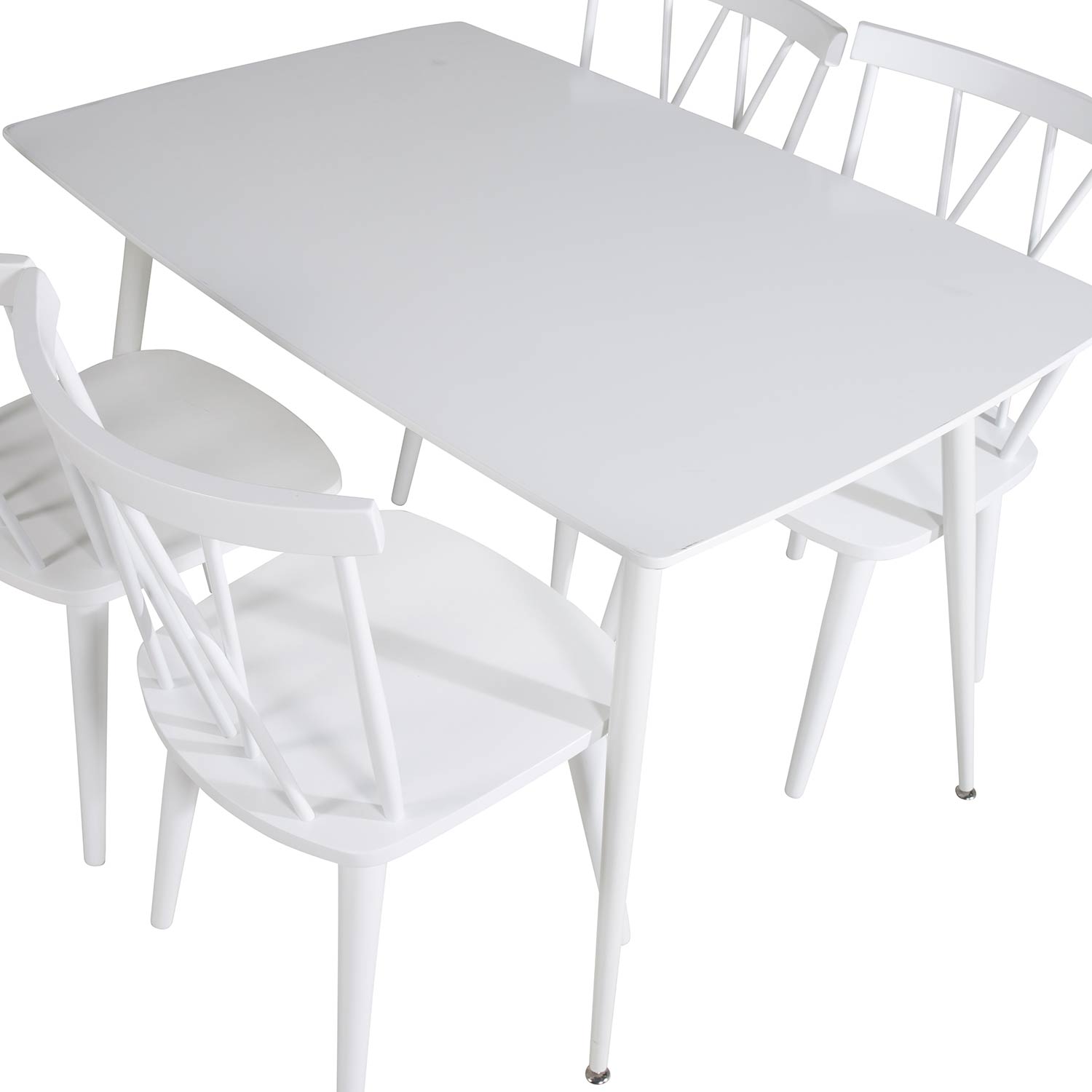 Matgrupp Venture Home Pobbie med 4 Marie Stolar Gummiträ