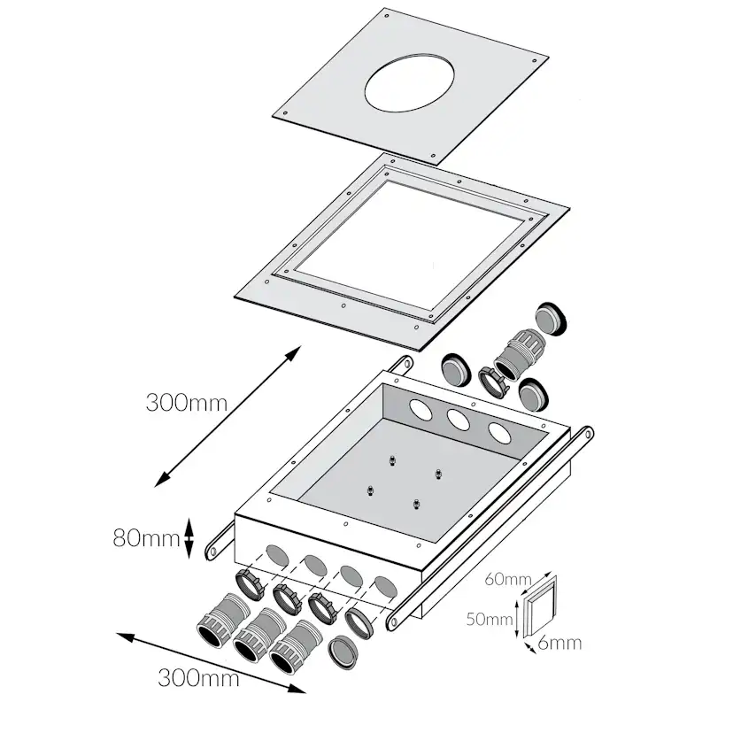 Takdusch Hansgrohe Ecostat S Inbyggnadspaket