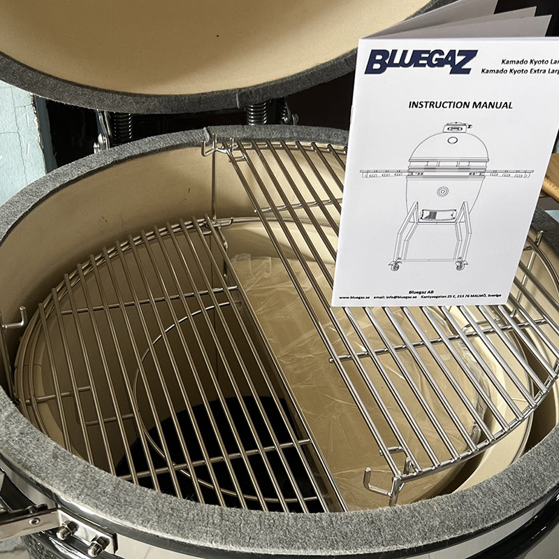 Kolgrill Bluegaz Kyoto Kamado L Keramikgrill med Grillgallersystem, Inkl Grillöverdrag