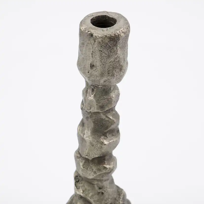 Ljusstake House Doctor Raku Antiksilver