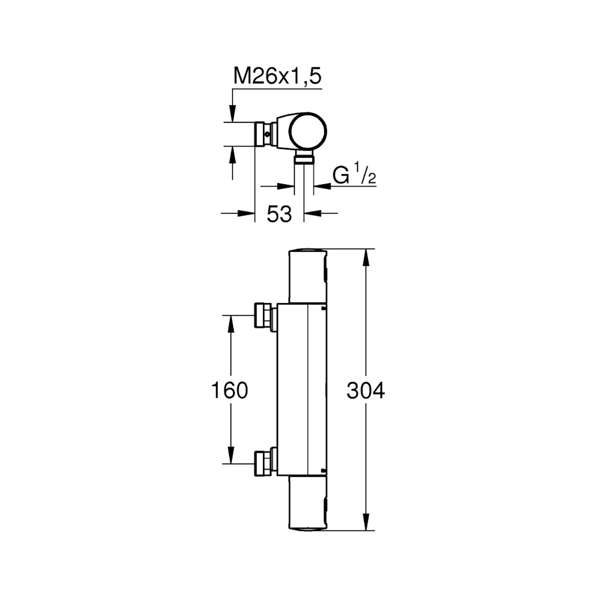 Duschblandare Grohe Precision Start vg 160cc
