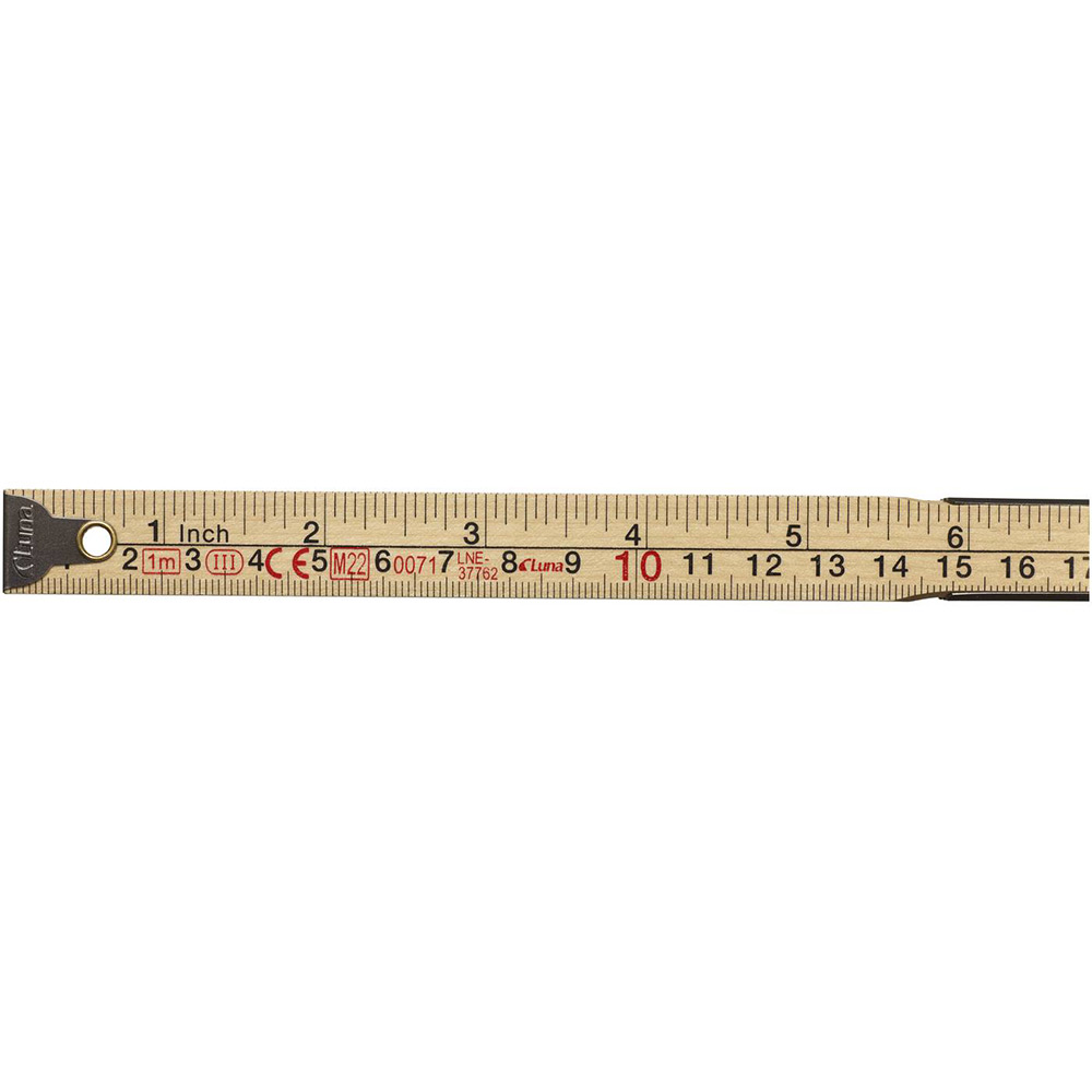 Meterstock Luna Tools mm tum trä 2m