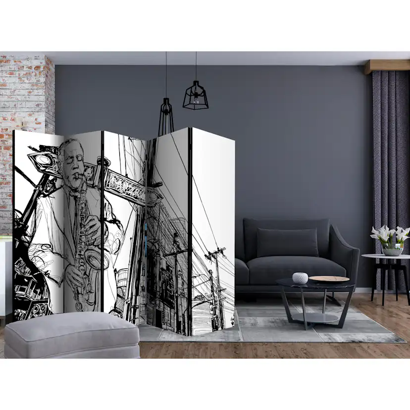Rumsavdelare Skärmvägg Arkiio Saxophone Recital on Broadway II 225x172 cm