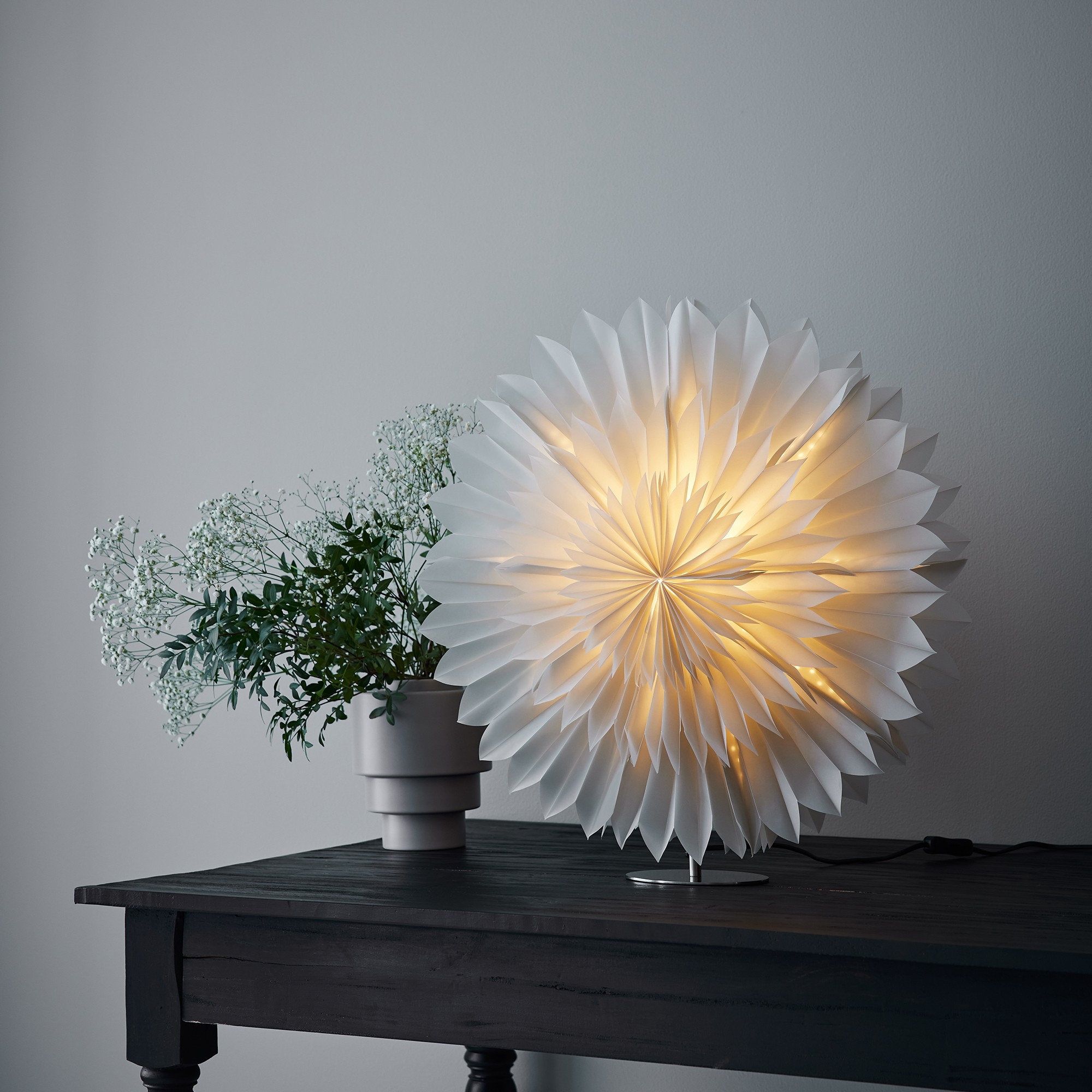 SOLINA Bordsstjärna 60 Grå/Stål Grå, B: 600 mm