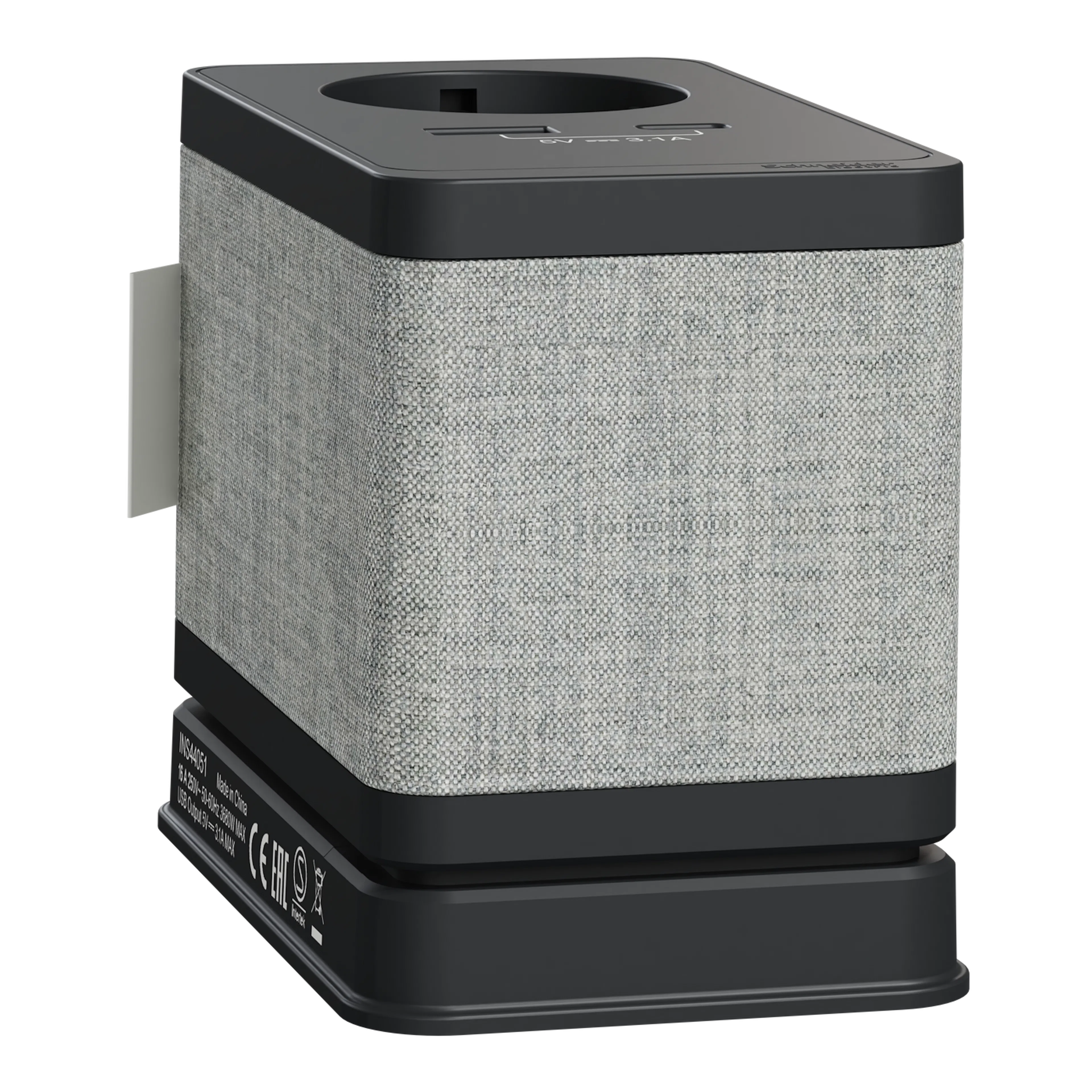 BORDSENHET S KR+ USB A+C GRÅ INS44051 Antracit/grå