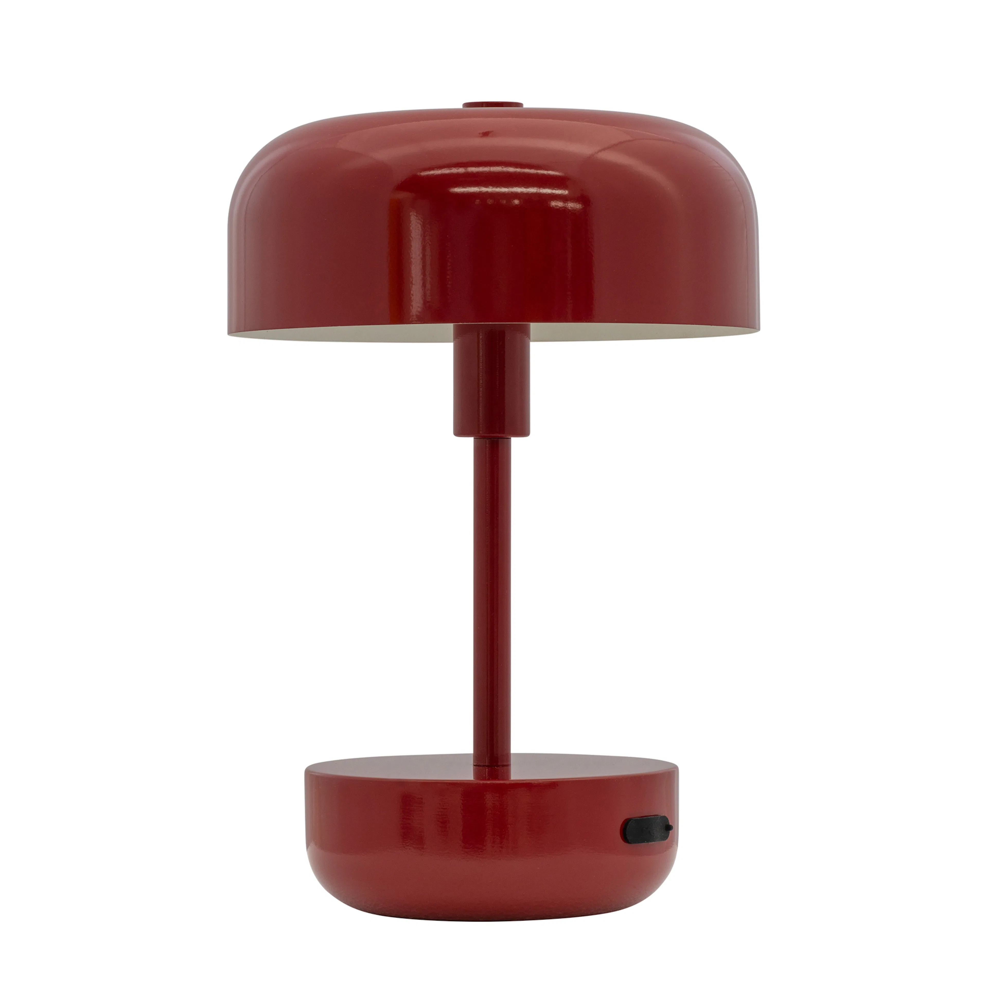 Portabel Bordslampa Dyberg Larsen Haipot LED Uppladdningsbar Röd