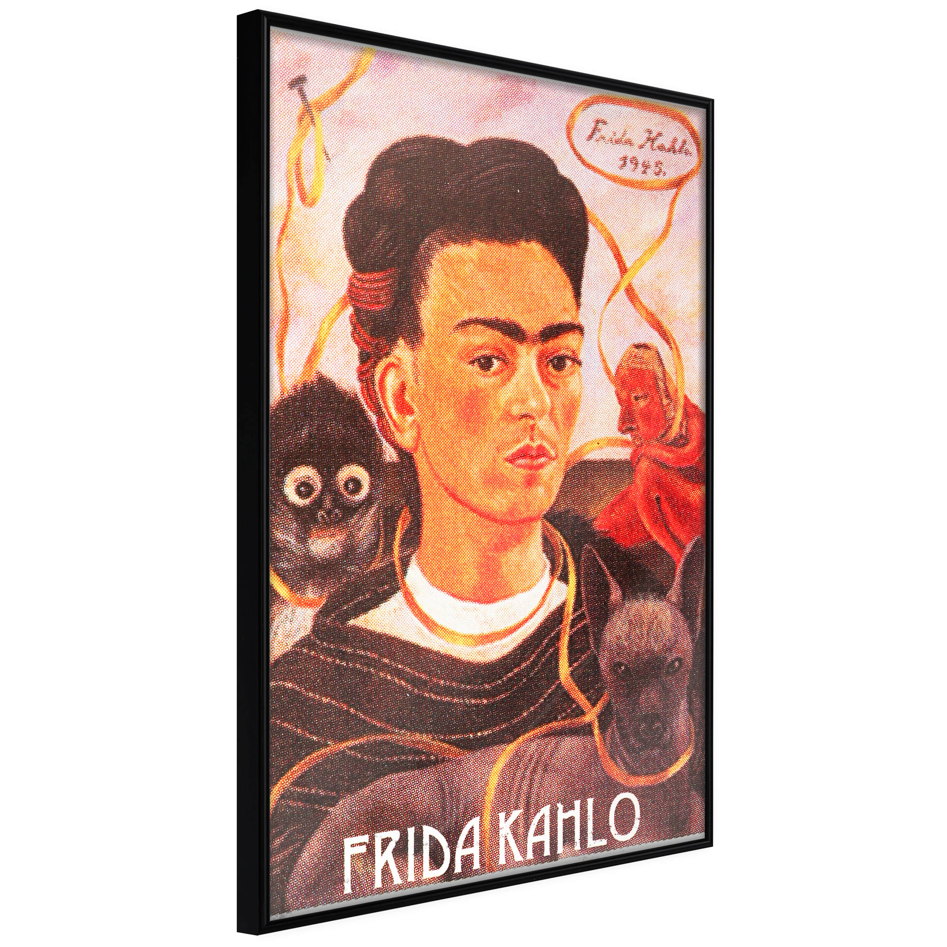 Affisch - Frida Kahlo [Poster] 20x30 Svart ram, 20x30 cm