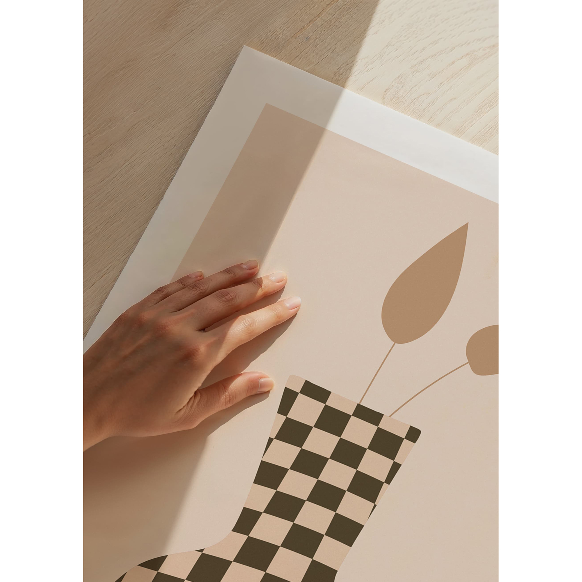 Poster Gallerix Checkered Vintage Vase No1