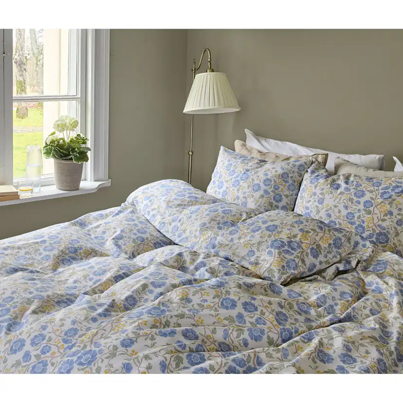 Påslakanset Enkelsäng Borganäs of Sweden 2-Dels Set Bella Blå