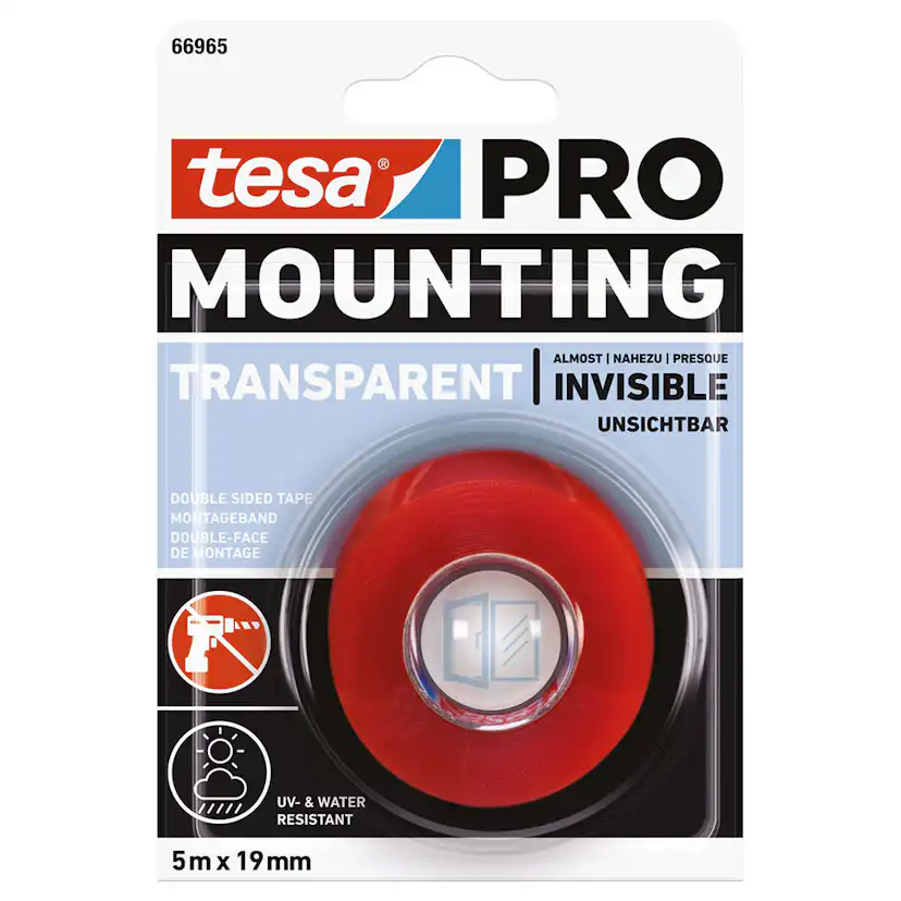 Monter.tejp Tesa Pro Transparent 19 mm