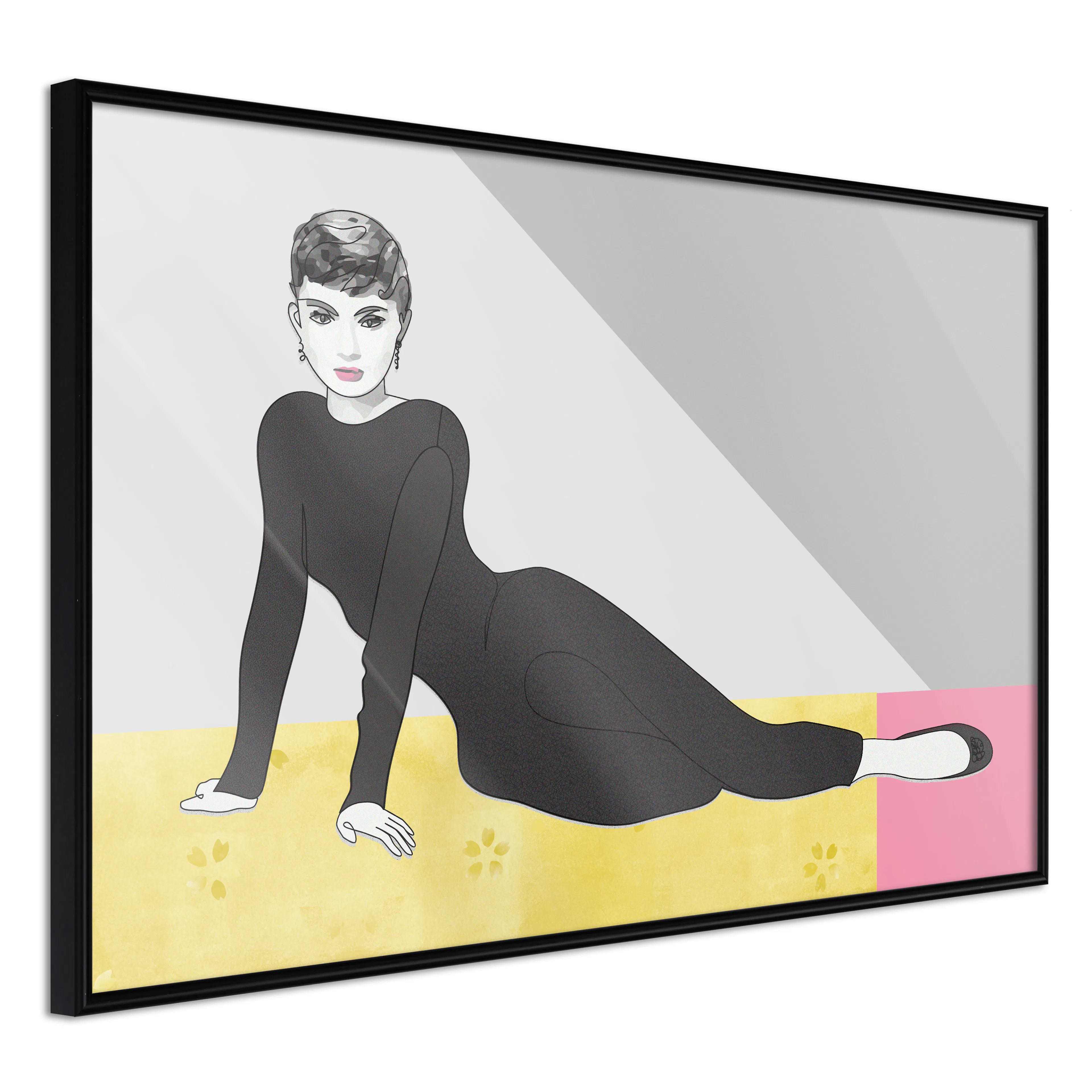 Affisch - Beautiful Audrey [Poster] 30x20 Svart ram, 30x20 cm