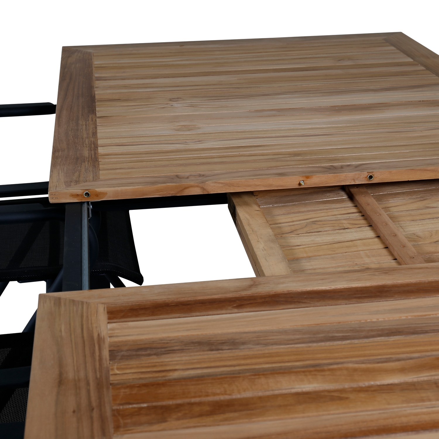 Panama - Table - 224/324*100 - svart Alu/Teak Svart/Teak