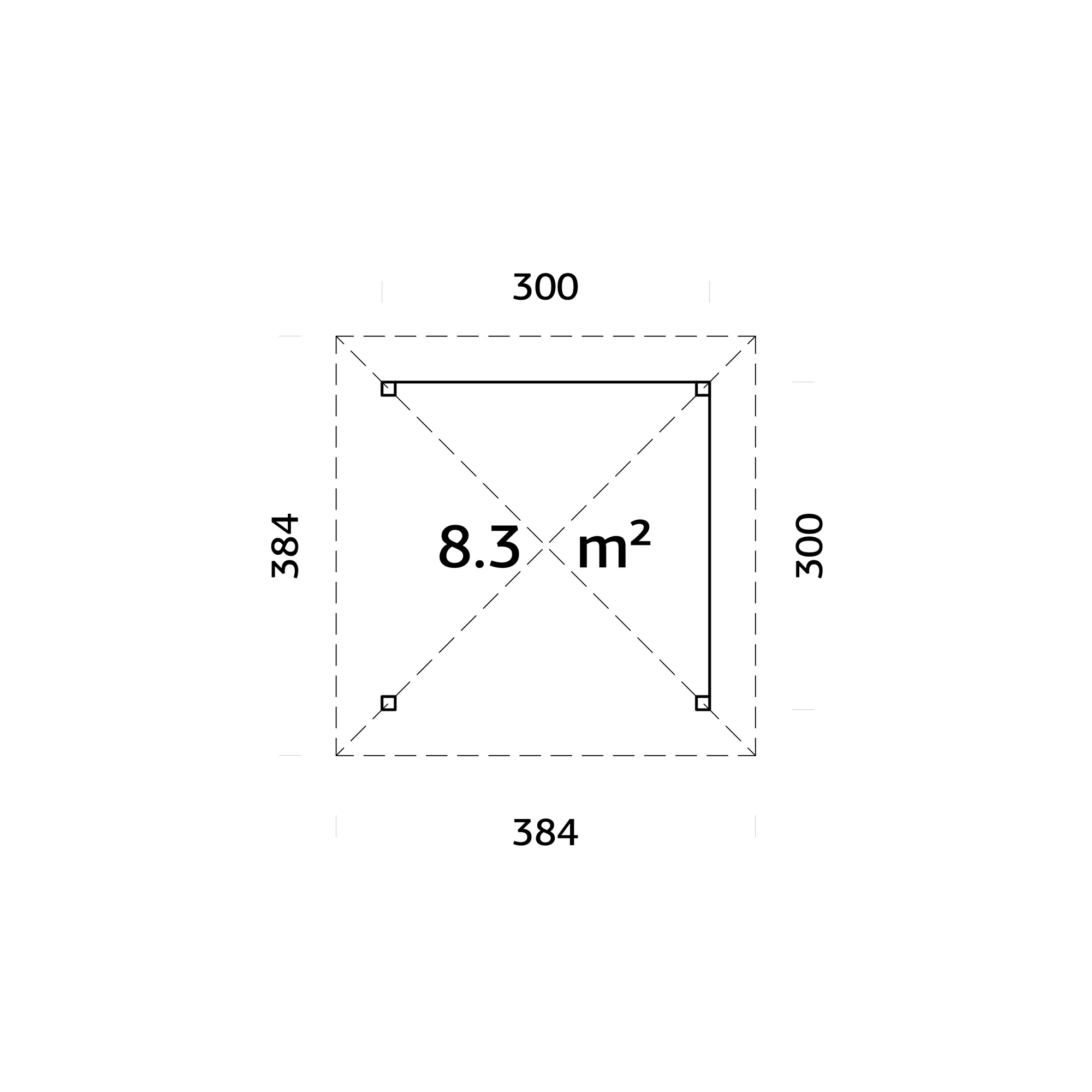 Paviljong Palmako Bianca 8,3 m2 Set 102