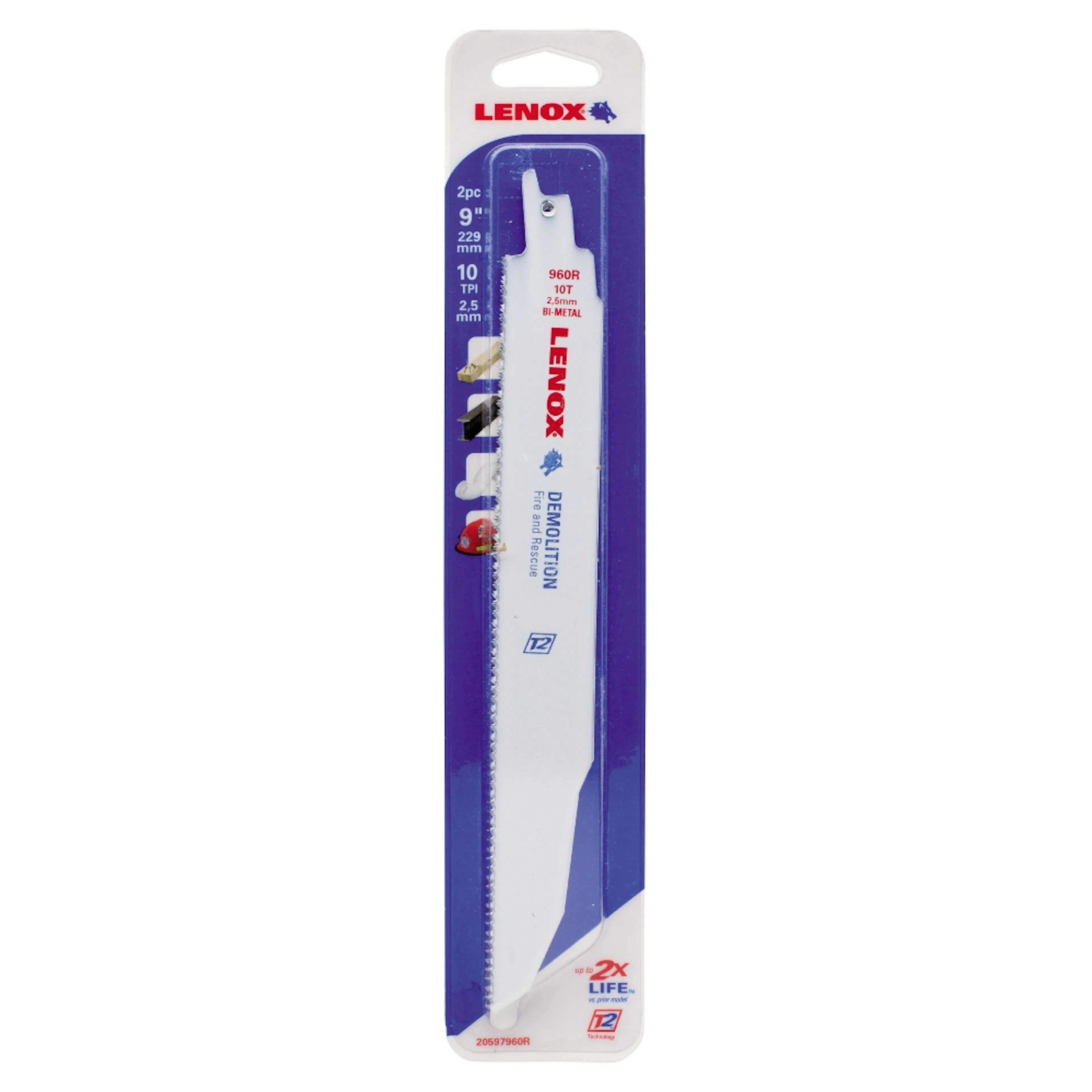 Tigersågblad Lenox 960r 229mm 10tpi 2p