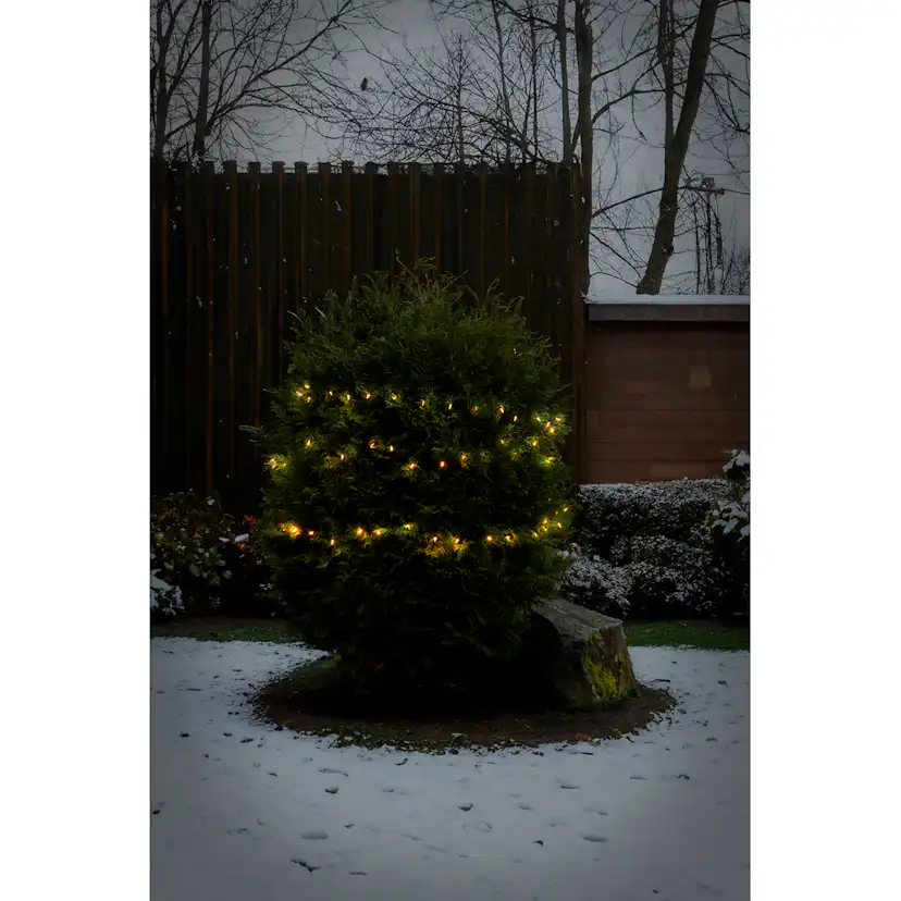 Ljusslinga Gnosjö Konstsmide Batteridriven 80st LED-lampor Amber Utomhus med Timer