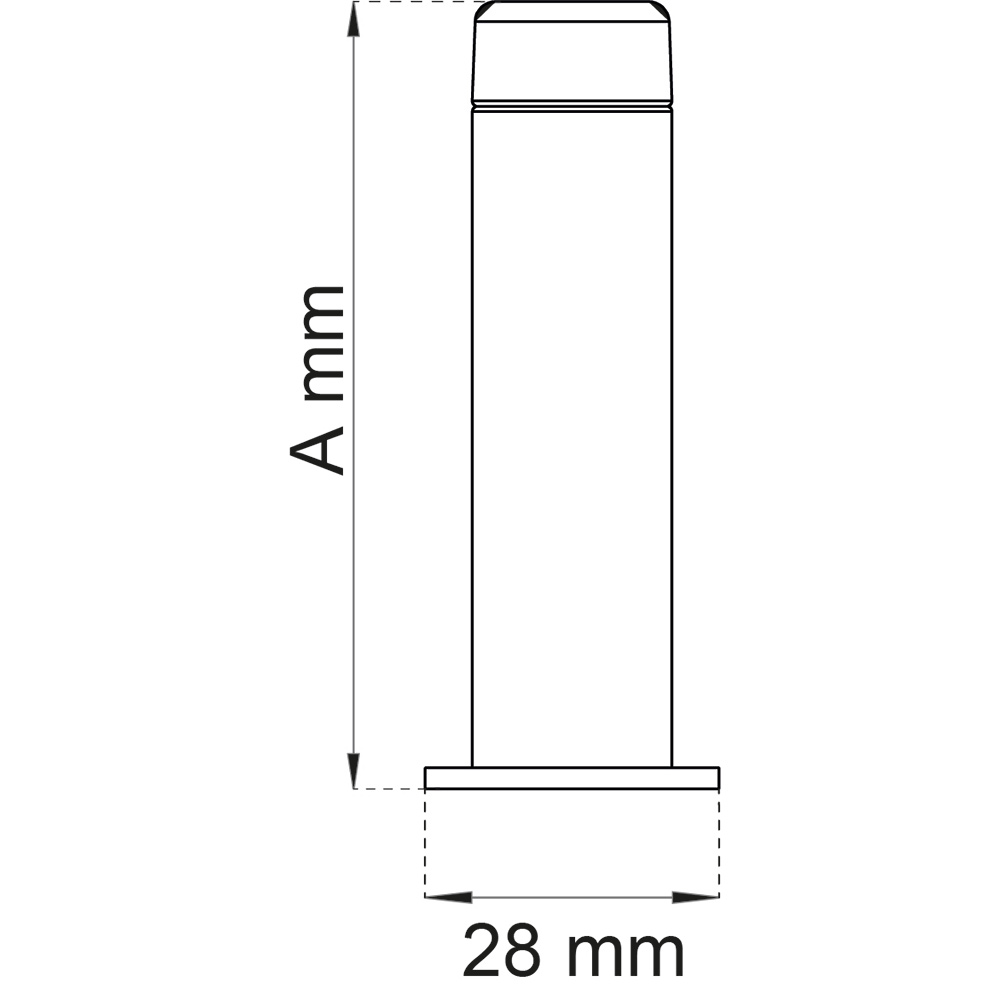 Dörrstopp Habo 2890 Mässfinish 75mm Mässing, höjd: 75 mm