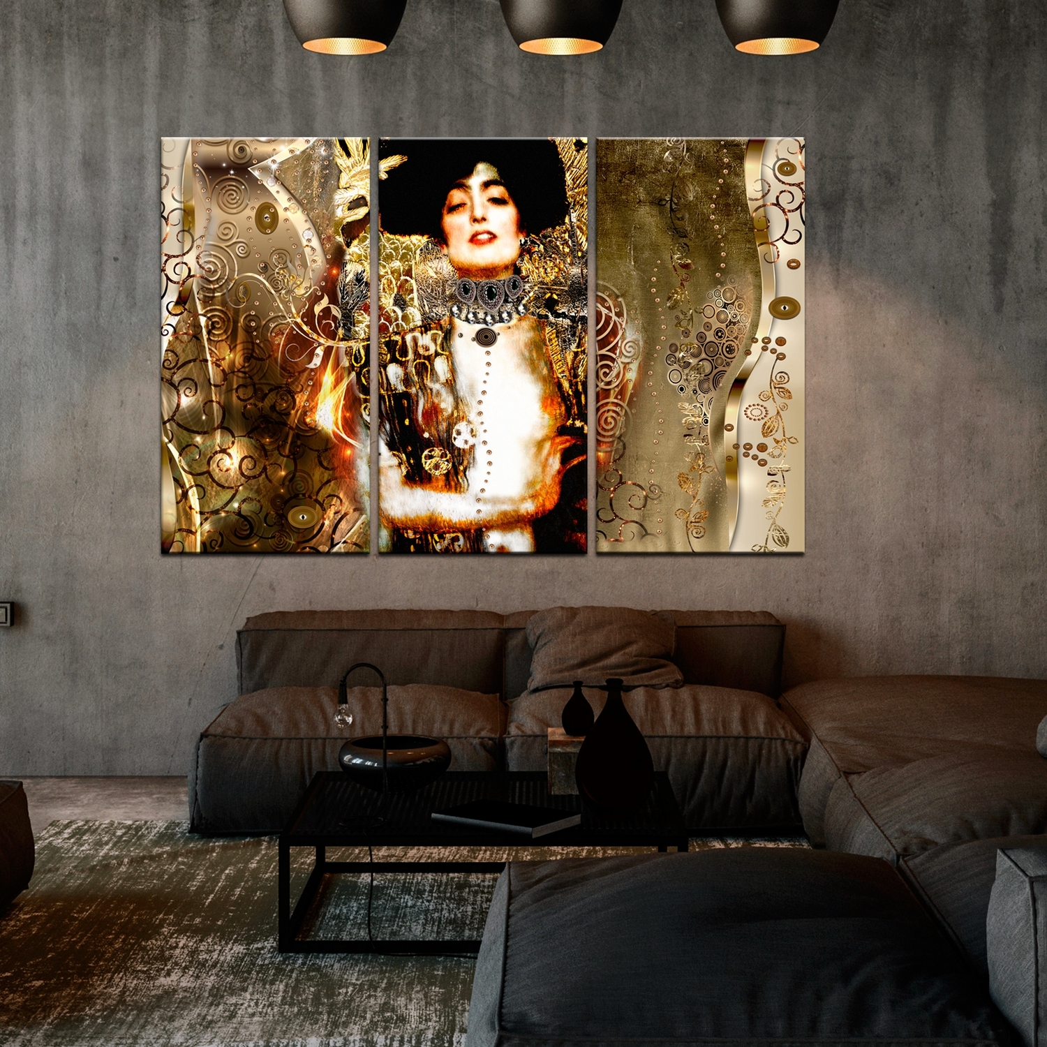 Tavla Arkiio Judith Grön 3 delar