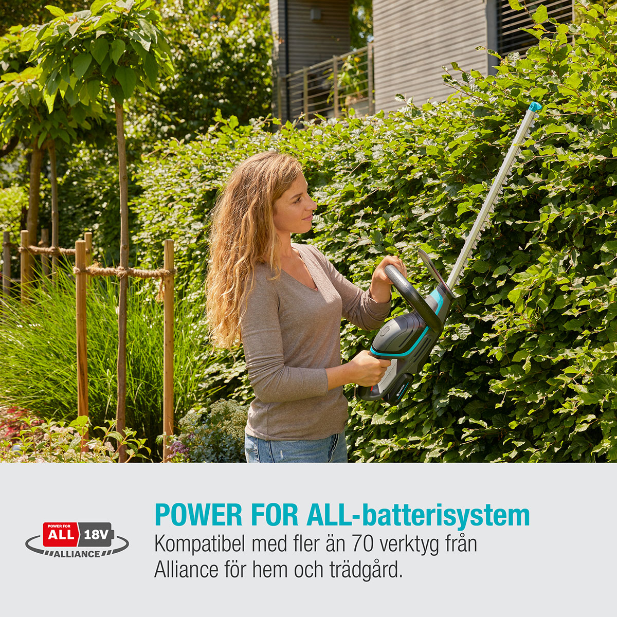 Häcksax Gardena ComfortCut 50/18V P4A Komplett (2,0Ah batteri + standardladdare)