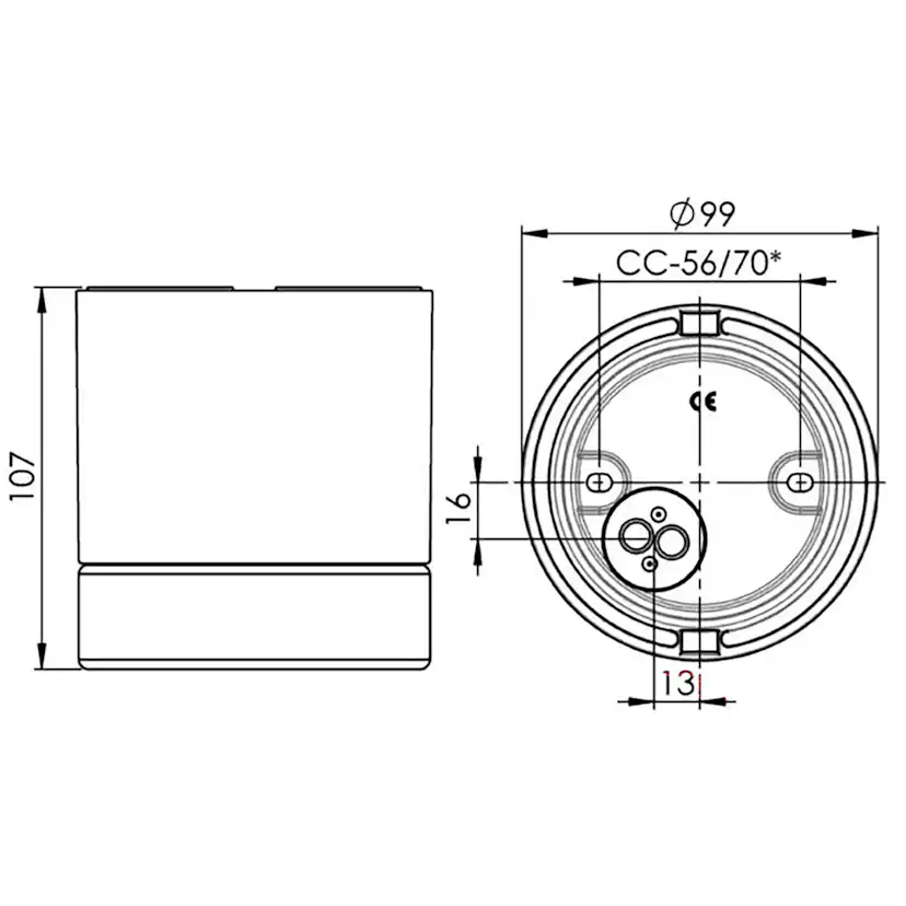 ARM LIGHT ON GU10 IP23 SV Svart