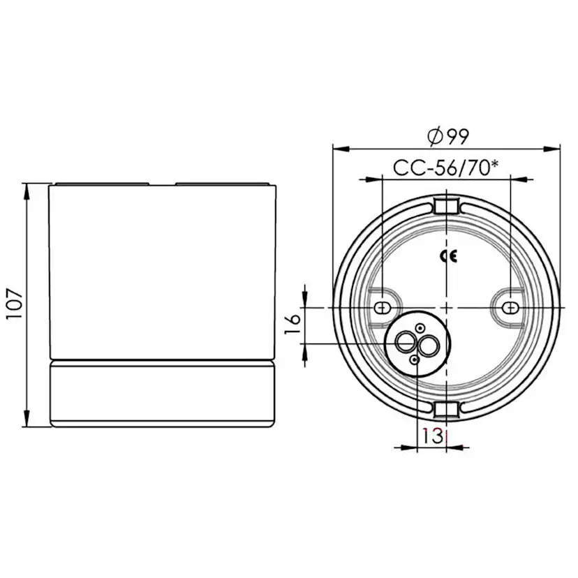 Vägg-/Taklampa Ifö Electric Light On GU10 IP23
