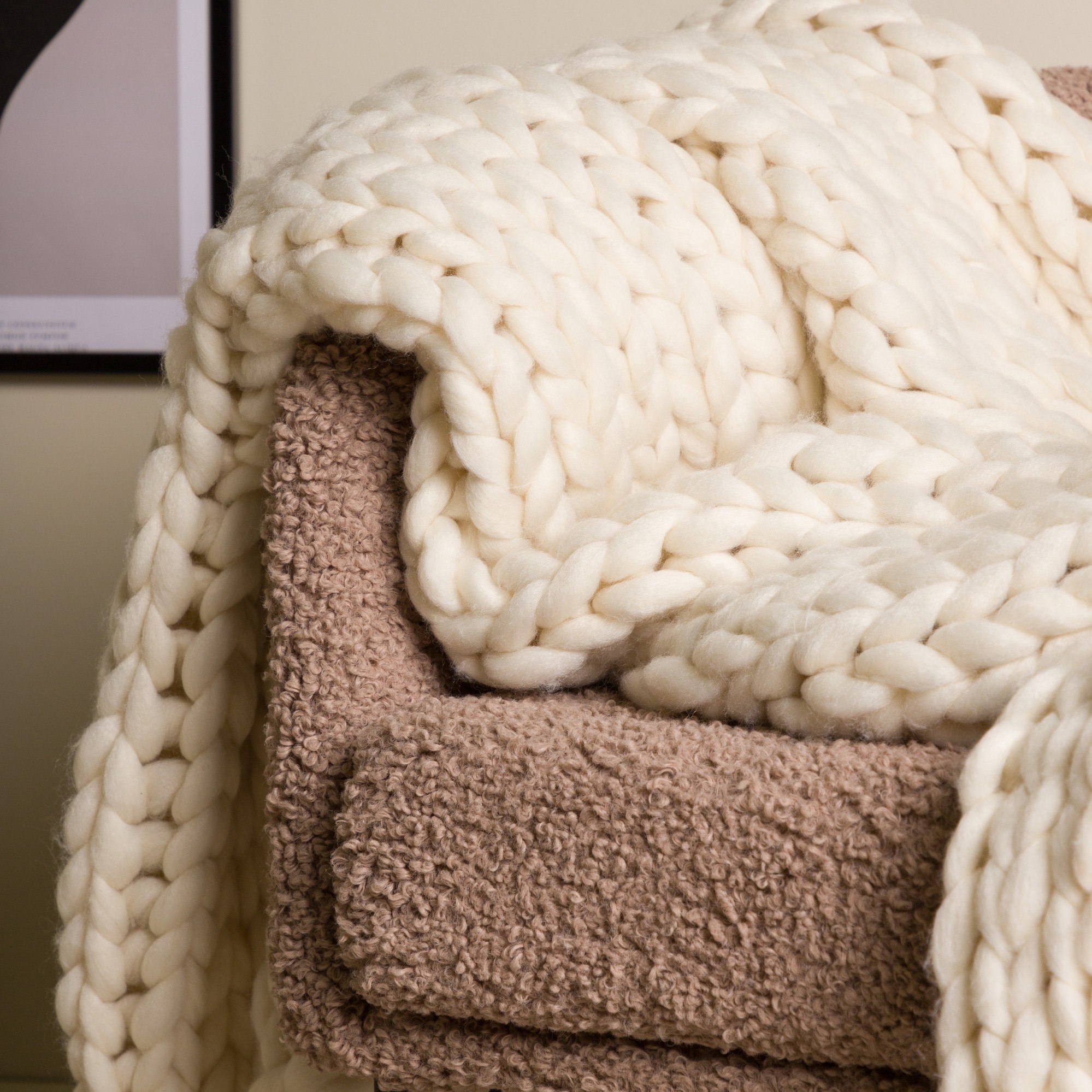 Kate Throw Polyester - Beige / - 130*170 Beige