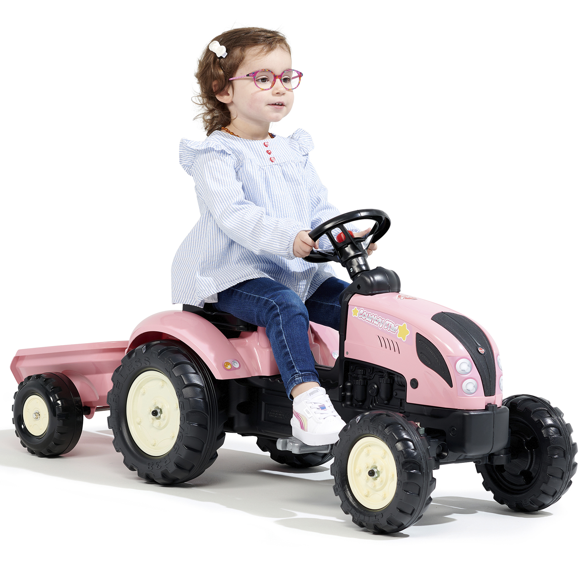 Trampbil Falk Traktor med Släp