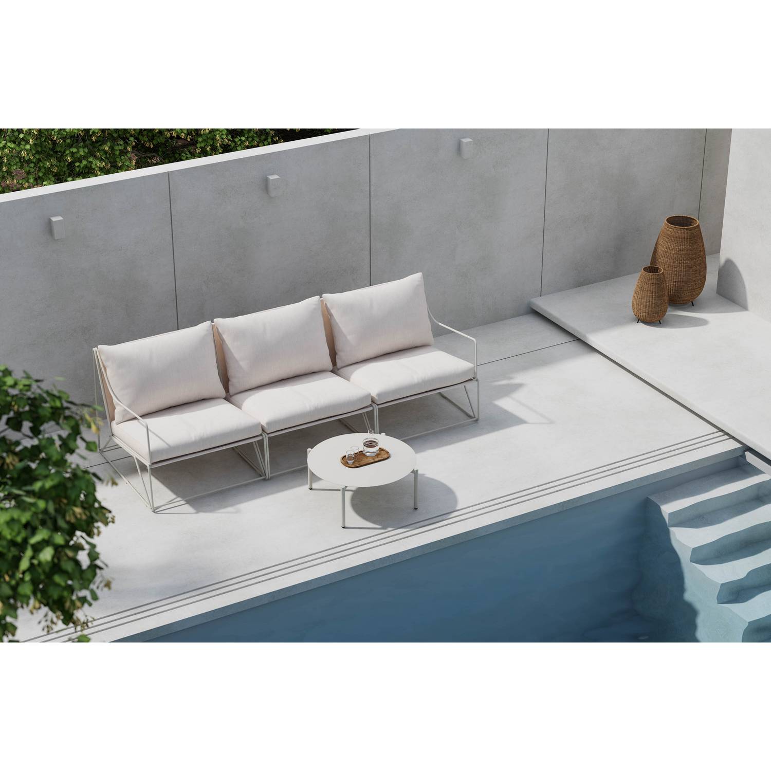 Loungegrupp Comfort Garden Usteryd Utesoffa 3-sits med Usteryd Soffbord