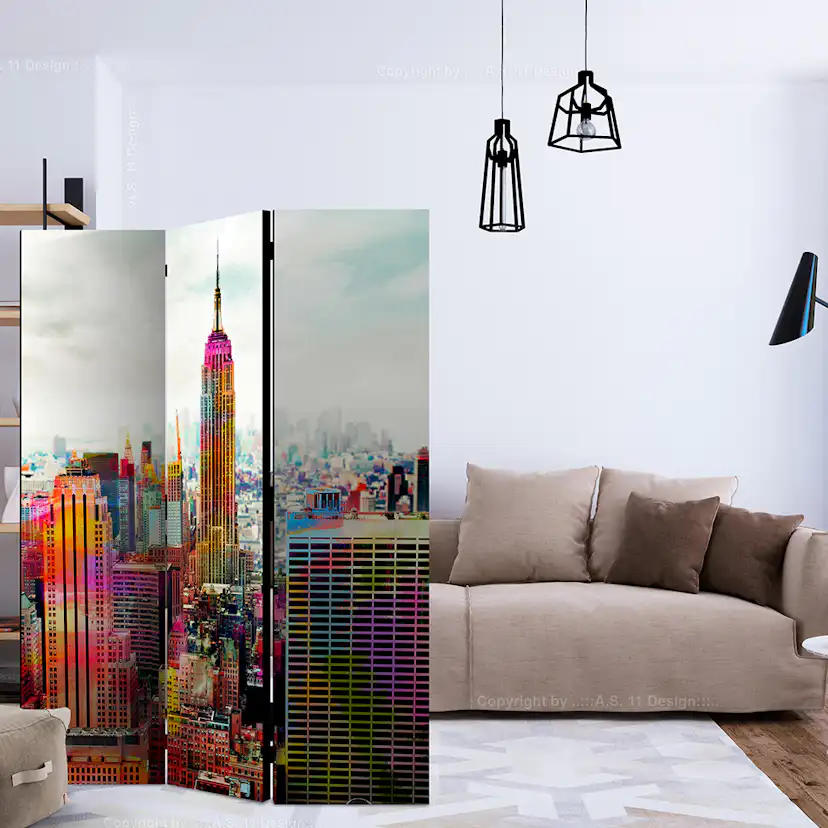 Rumsavdelare Skärmvägg Arkiio Colors Of New York City 135x172 cm