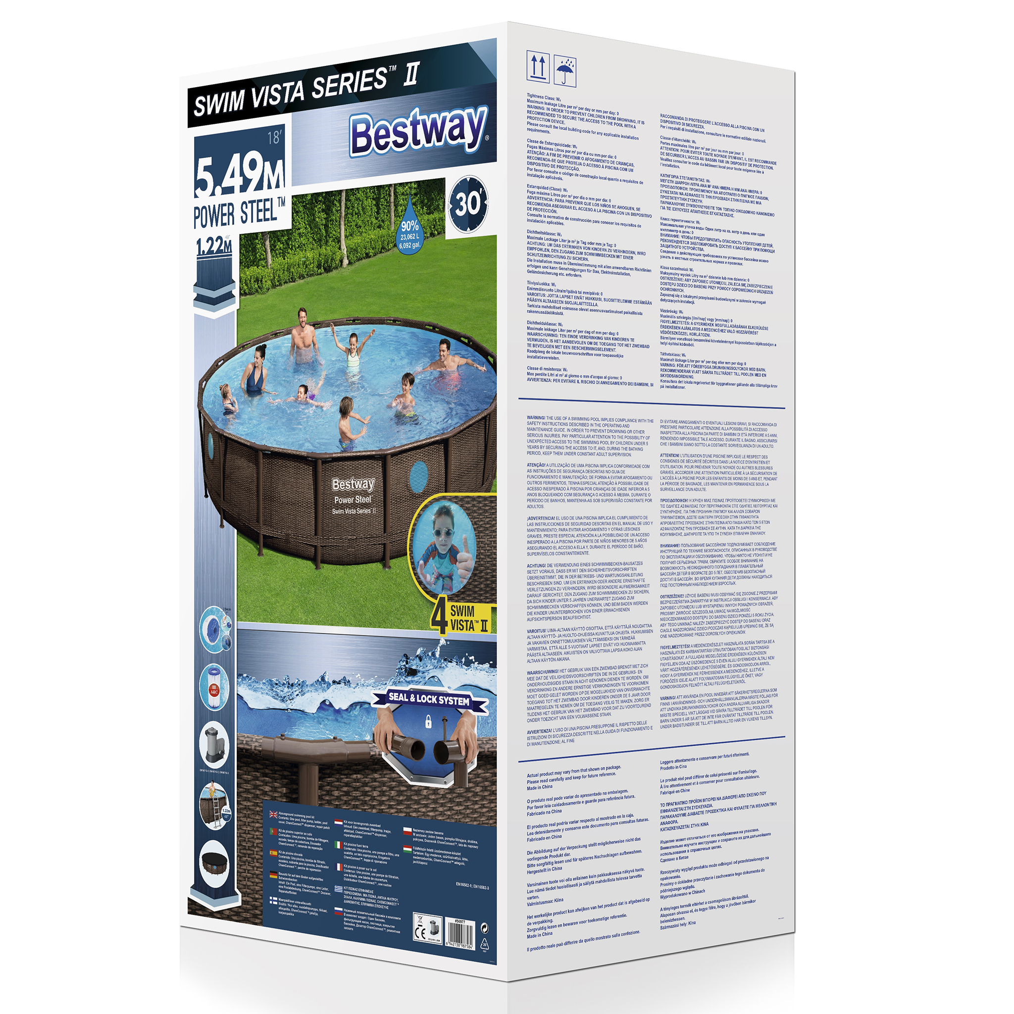 56977 Power Steel Vista  5.49m x 1.22m Pool, rotting 5,49 m