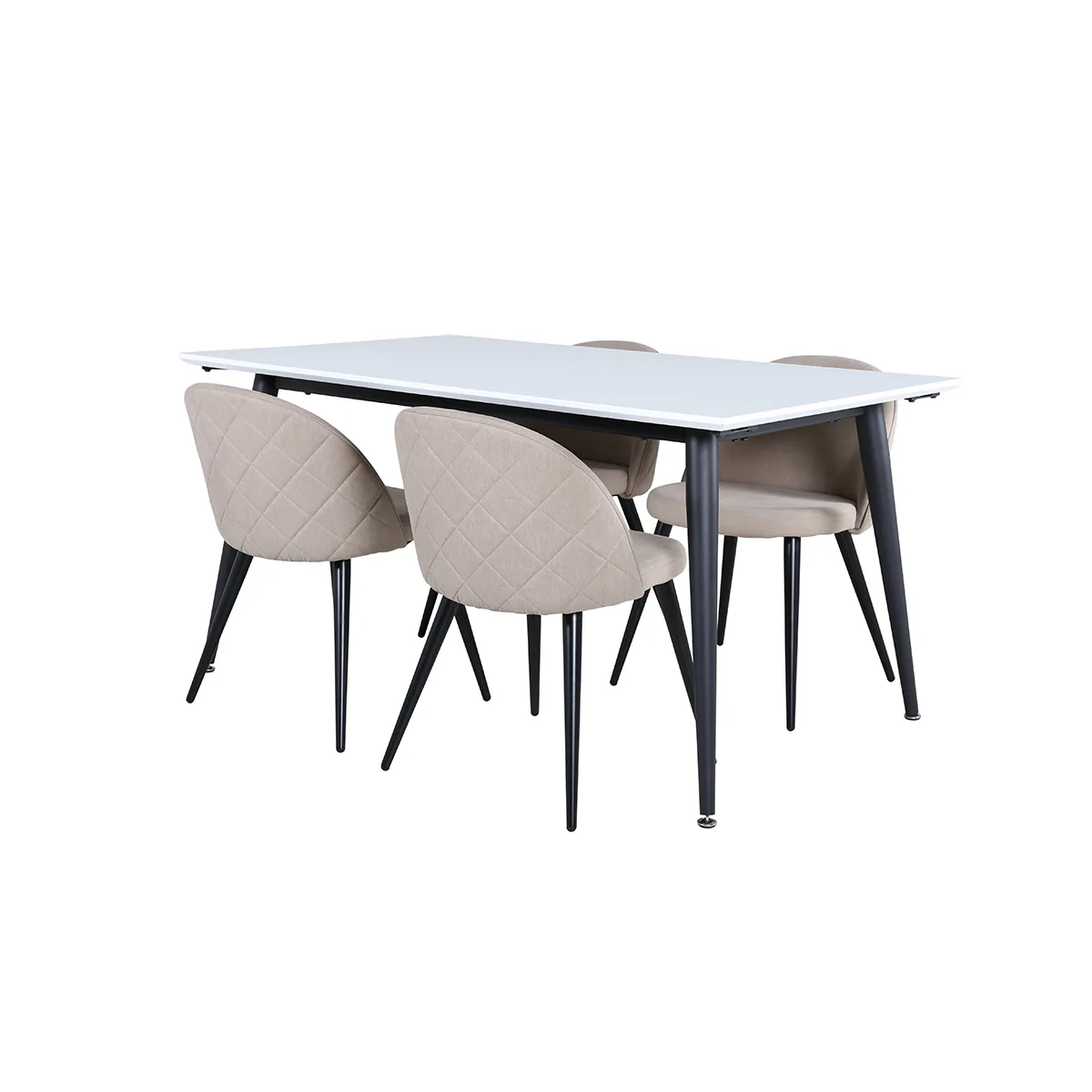 Matgrupp Venture Home Jolie med 4 Valentina Stitcthes Stolar Polyesterlinen