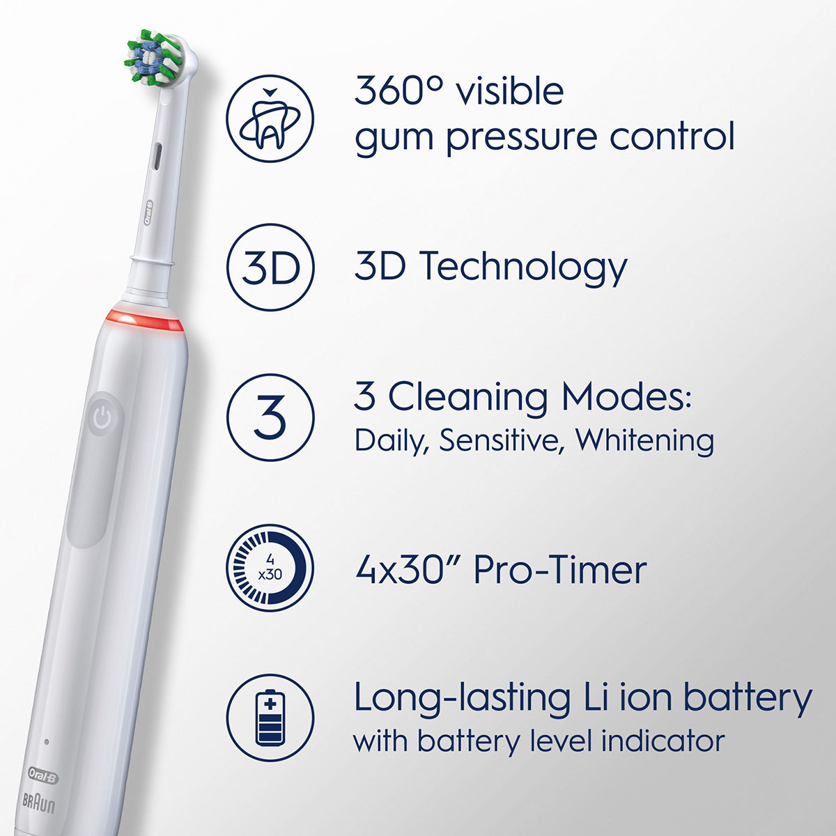 Eltandborste Oral-B Pro3 + Extra Refill + TC