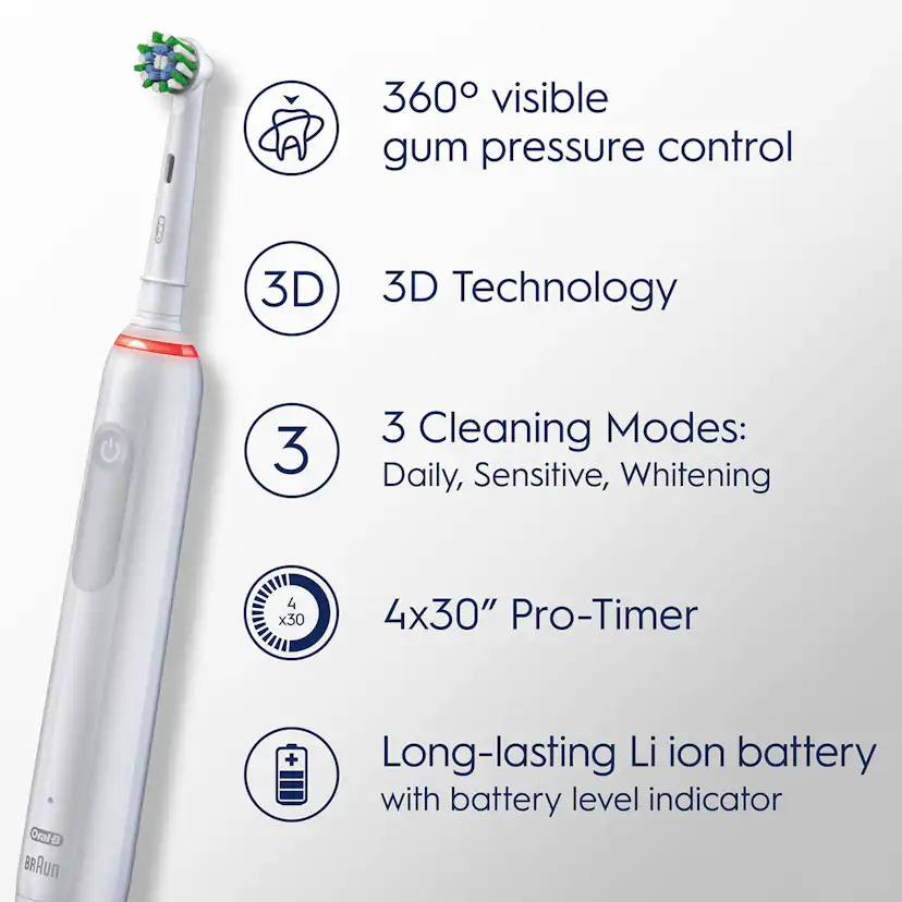 Eltandborste Oral-B Pro3 + Extra Refill + TC