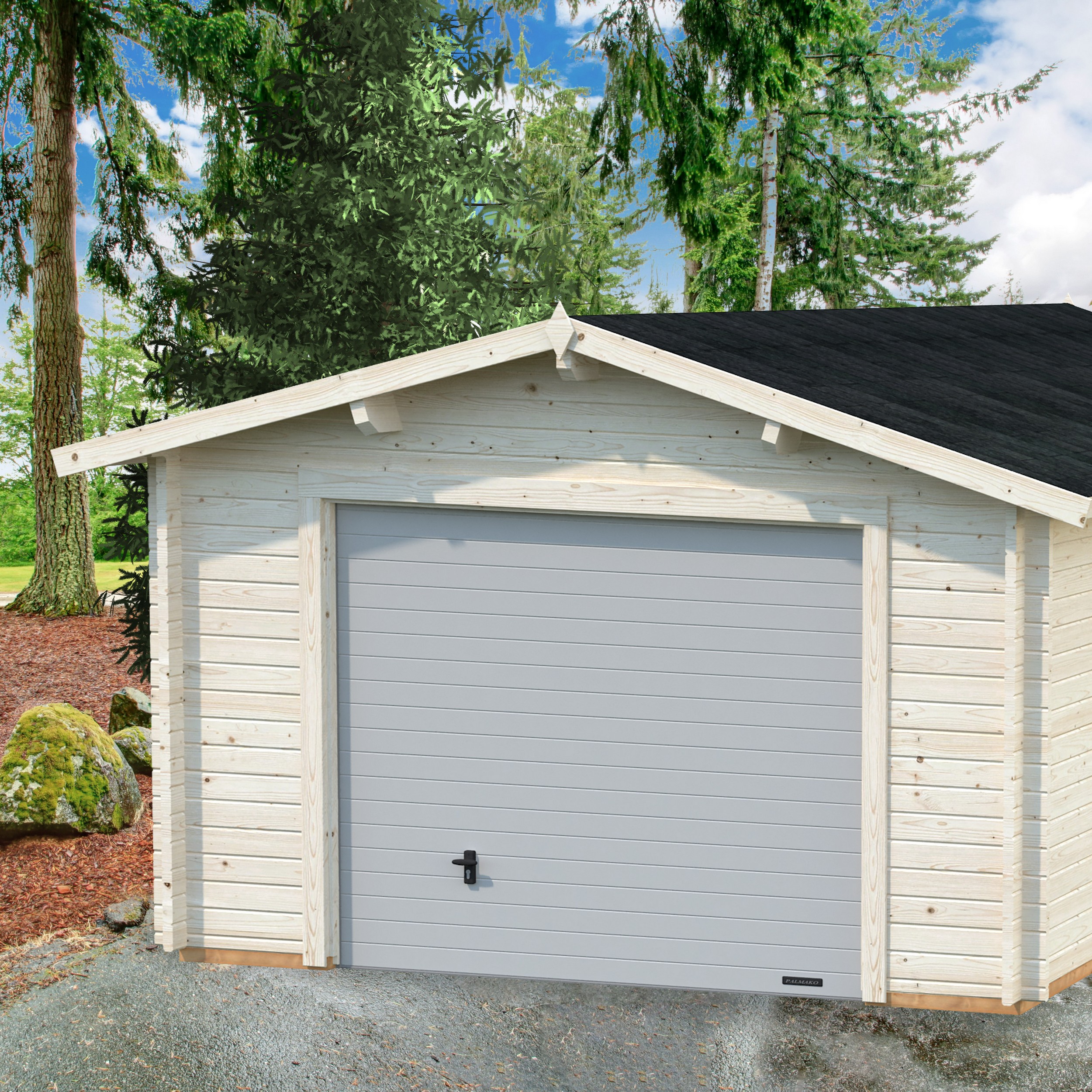 Garage Palmako Roger 19,0 m2 med Takskjutport