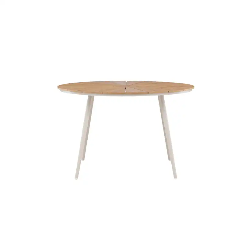 San Vito Dining Table Ø120 - Beige / Wood Beige