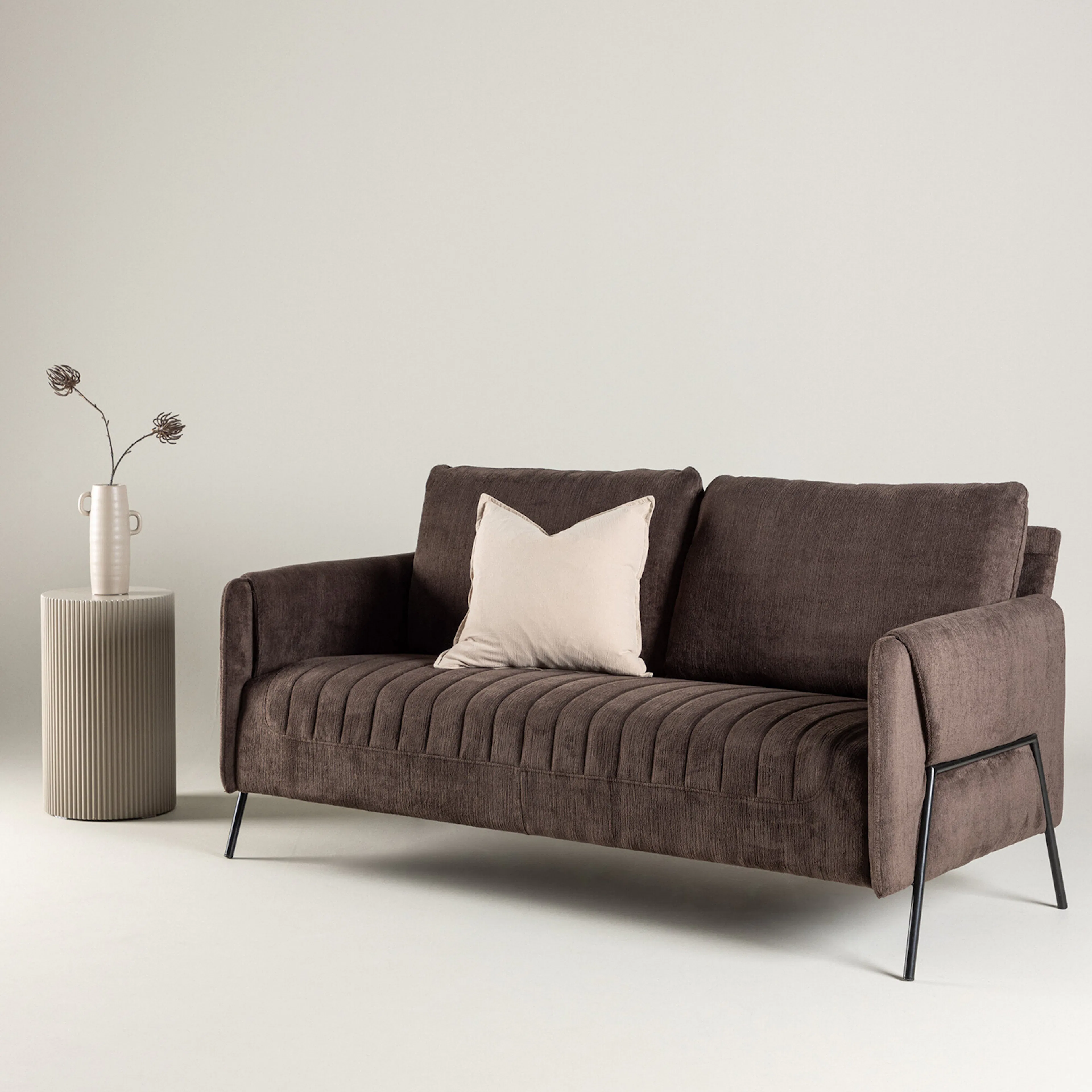 Indigo 2-seat Sofa - Brown / Brun
