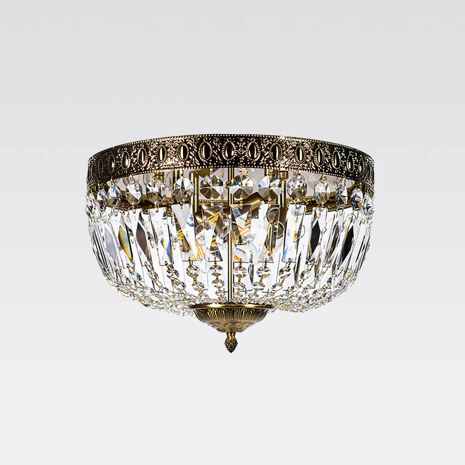 Kristallplafond Vesani Uppsala Mässing Ø40cm