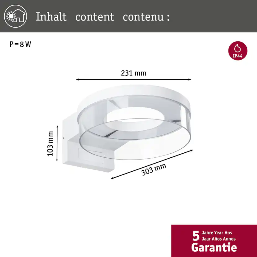 Fasadbelysning LED Paulmann Capera IP44 230V