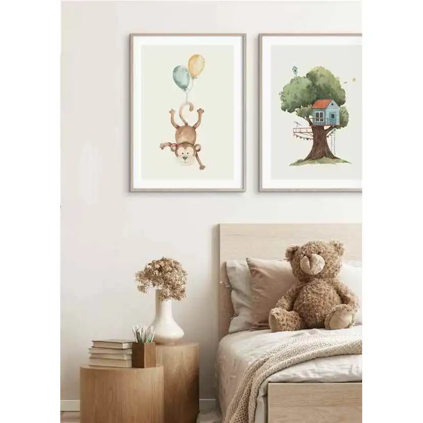 Poster Gallerix Monkey Balloons