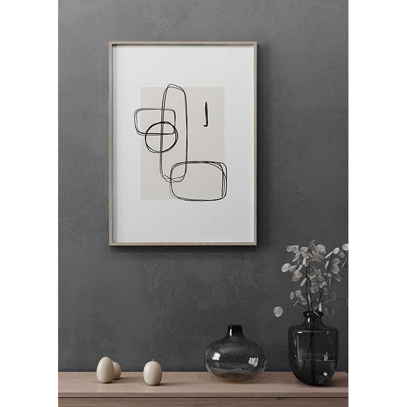 Poster Gallerix Abstract Brushed No1