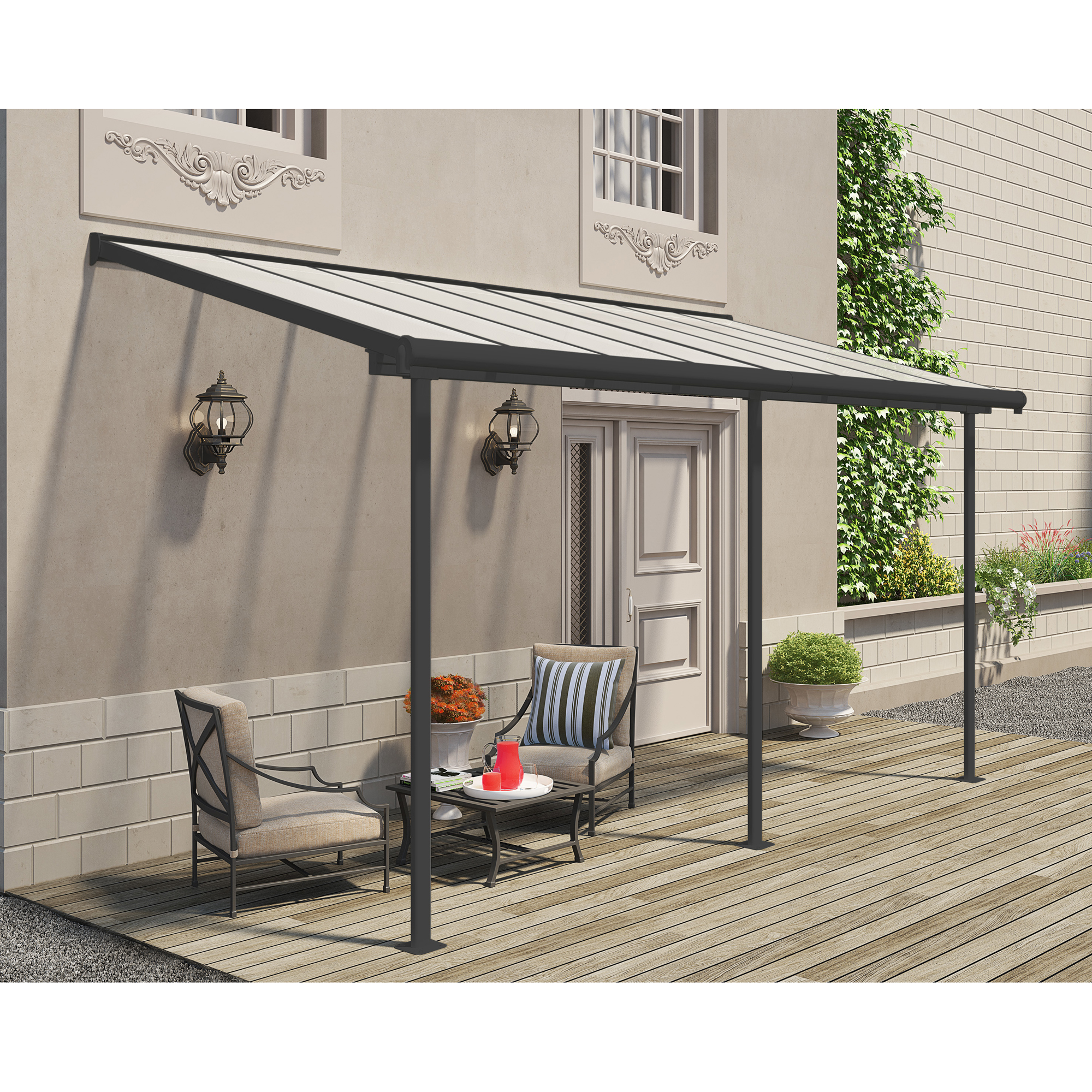 Terrasstak Canopia by Palram Sierra Antracit 10,35 m²