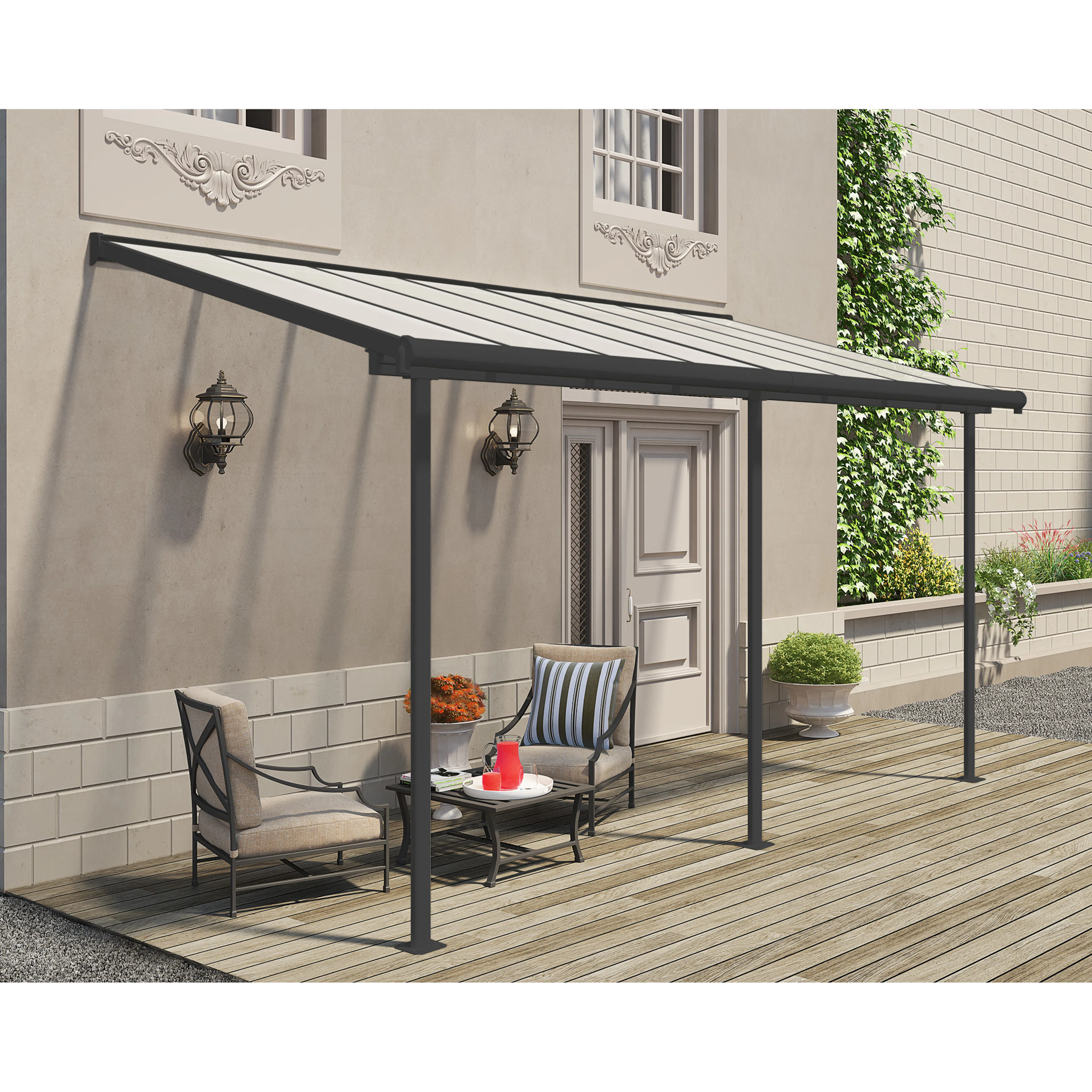 Terrasstak Canopia by Palram Sierra Antracit 10,35 m²