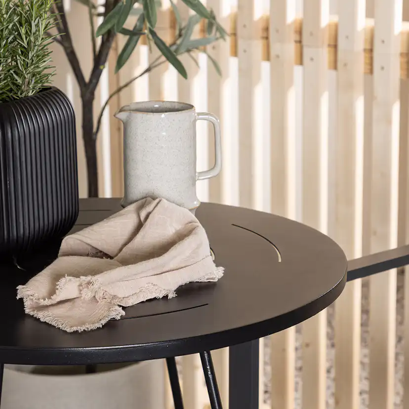 Bacong Cafetable Stål - Black / Round ø60** +Copacabana Stac Svart