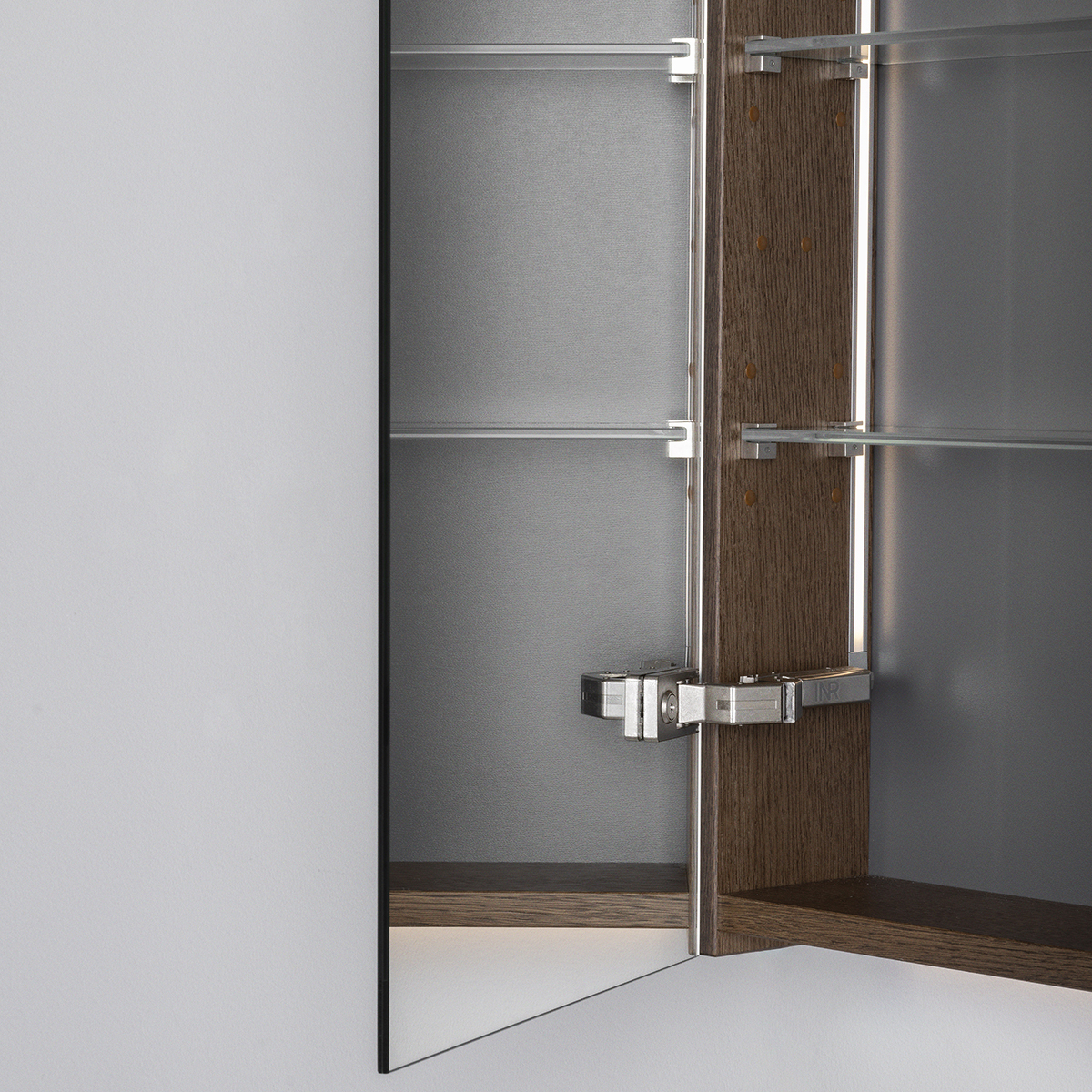 Spegelskåp Stage Plus 140, Black Oak, 4 Luckor,1400x720x140 Bredd: 1400 mm, Black Oak, Dubbla luckor