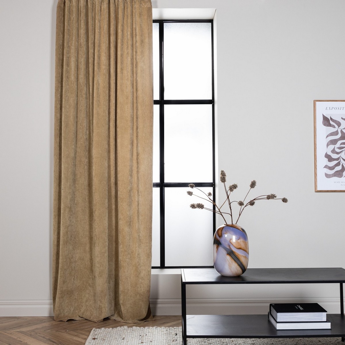 Elma Curtain Manchester - 2-pack - Brown - 140*240 Brun