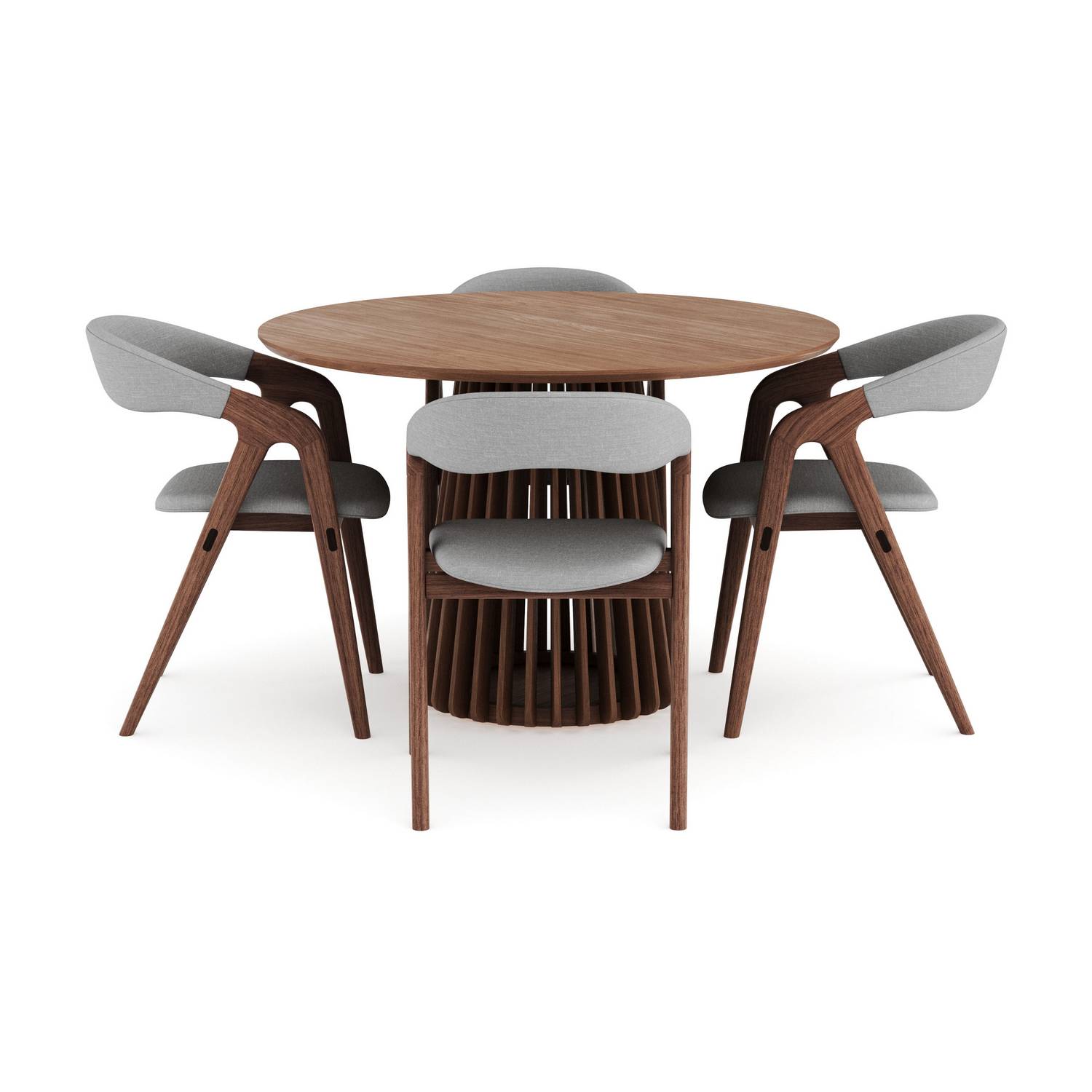 Matgrupp Bark Peyra Runt Matbord 120 med 4Jerup Matstol