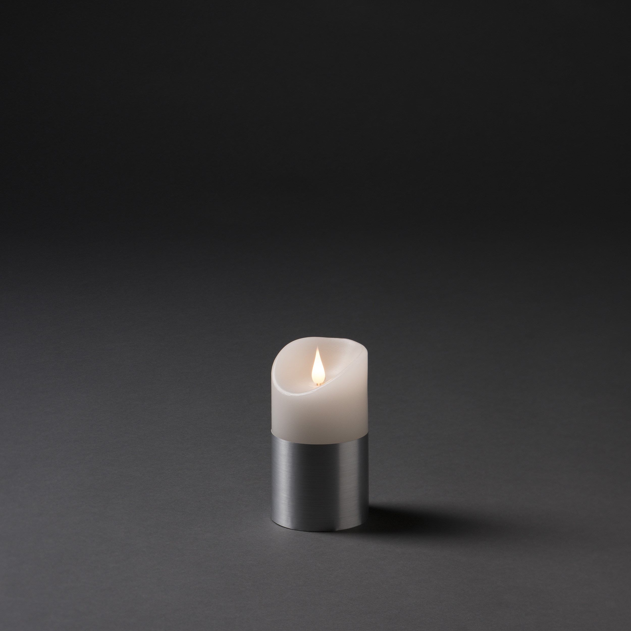 Vaxljus med silverfolie 13,5cm Silverfolie